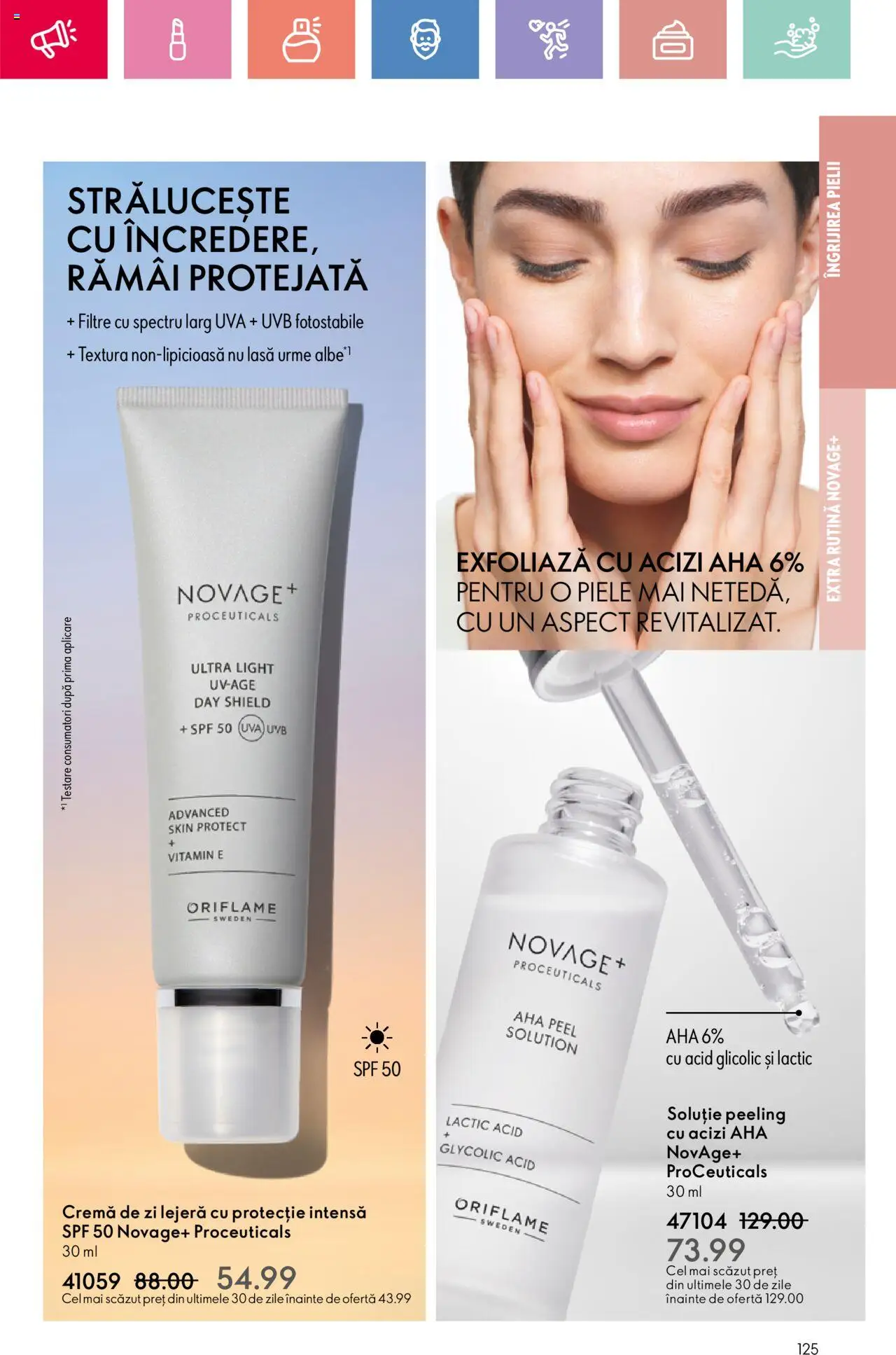 Oriflame catalog 10 2025 – valabil de la 06.07.2025 | Pagină: 125 | Produse: Cremă de zi, Cremă, Peeling