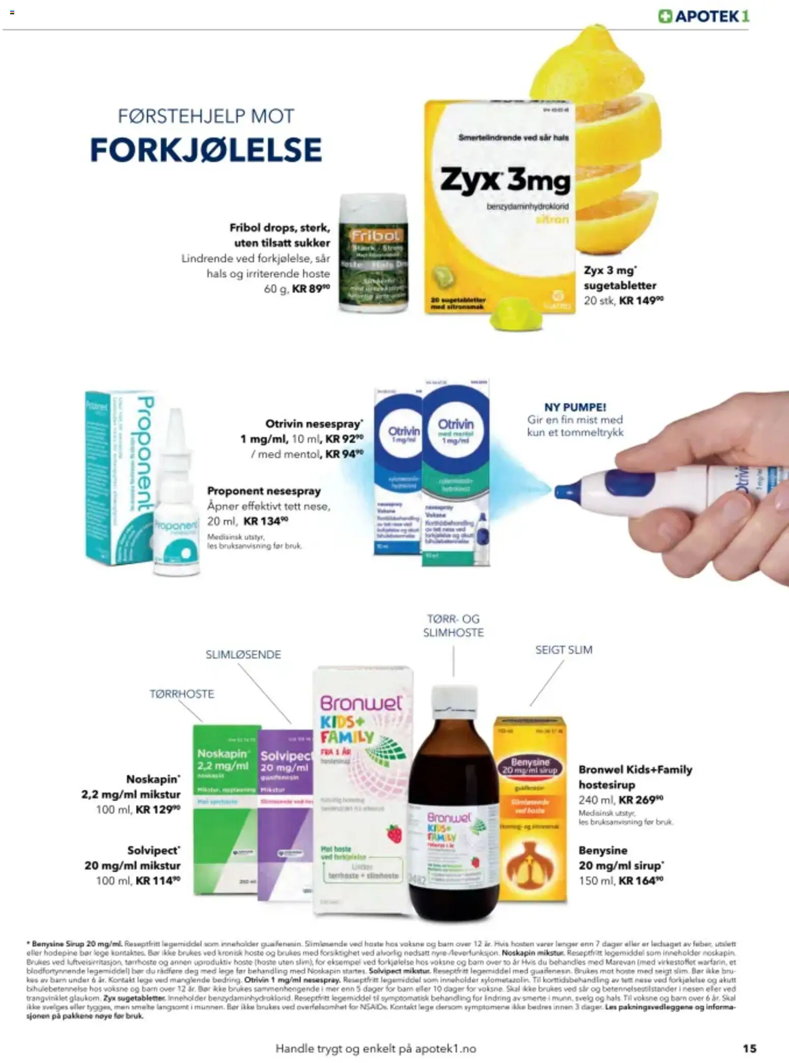 {H1} | Side: 15 | Produkter: Pumpe, Sukker, Суміш дитяча, Sitron