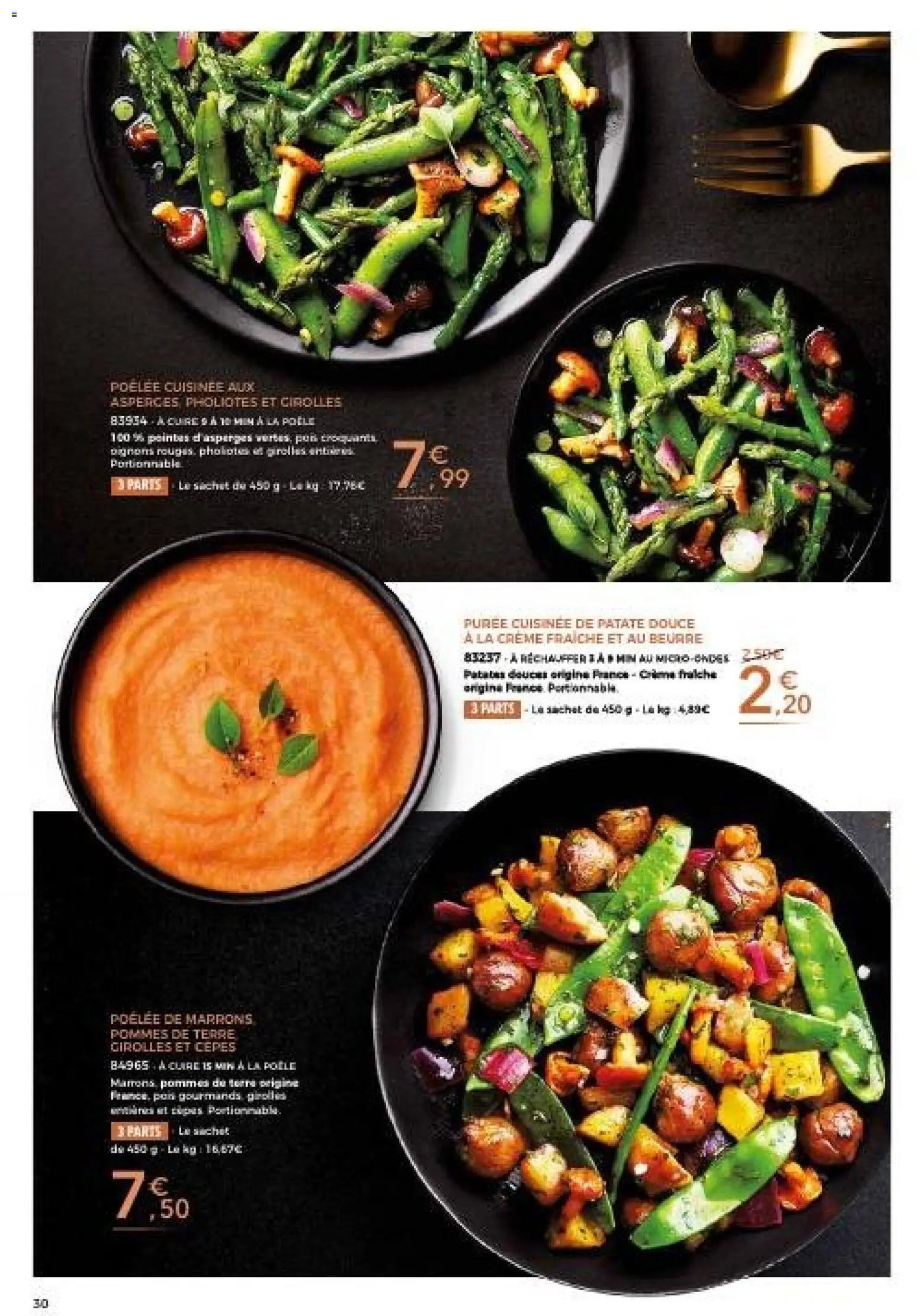 {H1} | Page: 30 | Produits: Poêle, Oignons, Crème fraiche, Crème