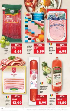 Ofertele Kaufland valabile de la 15.04.2026 | Pagină: 18 | Produse: Bacon, Salam, Șuncă