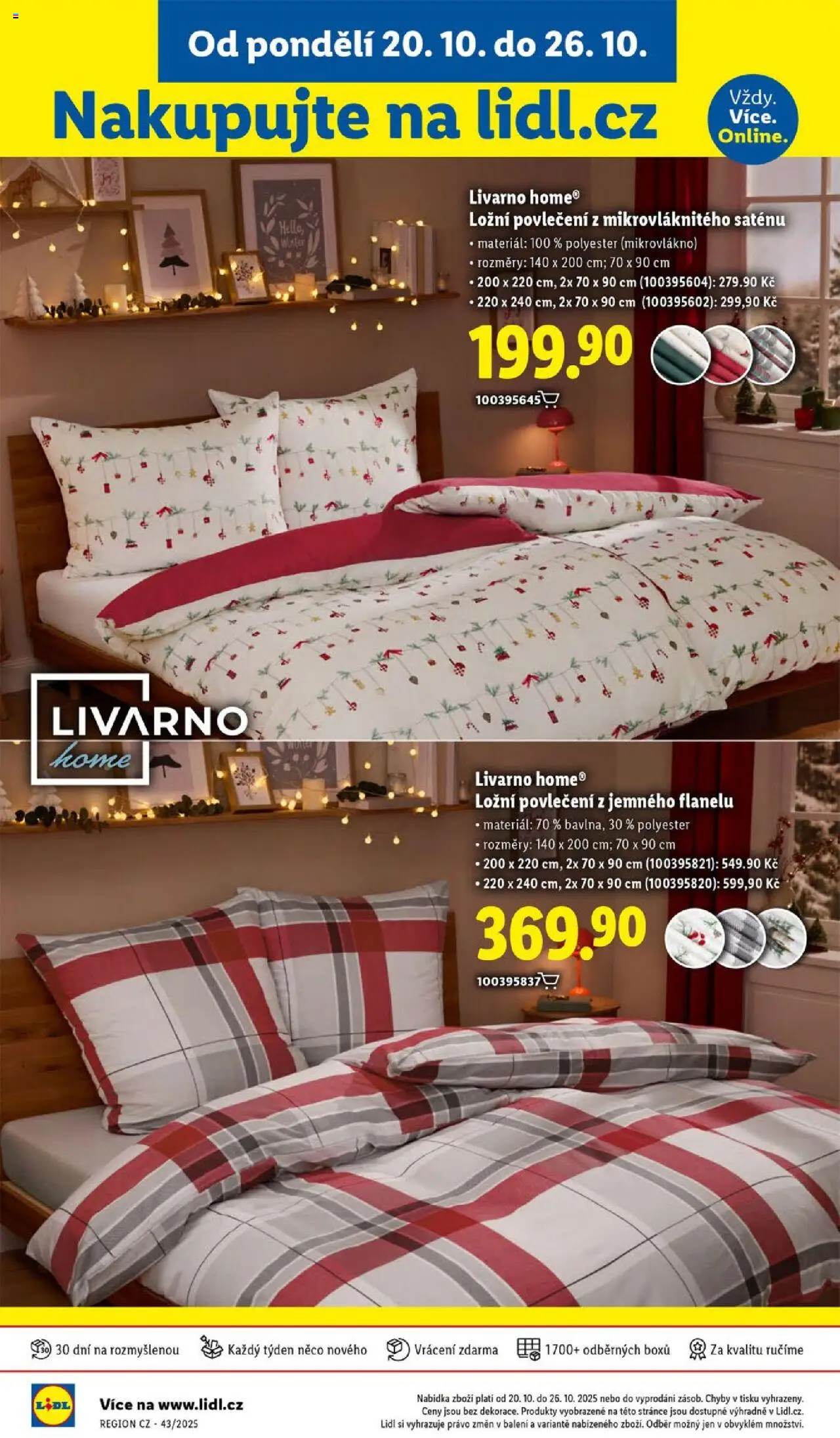 Lidl leták od 23.10.2025 | Strana: 30 | Produkty: Povlečení, Ložní povlečení