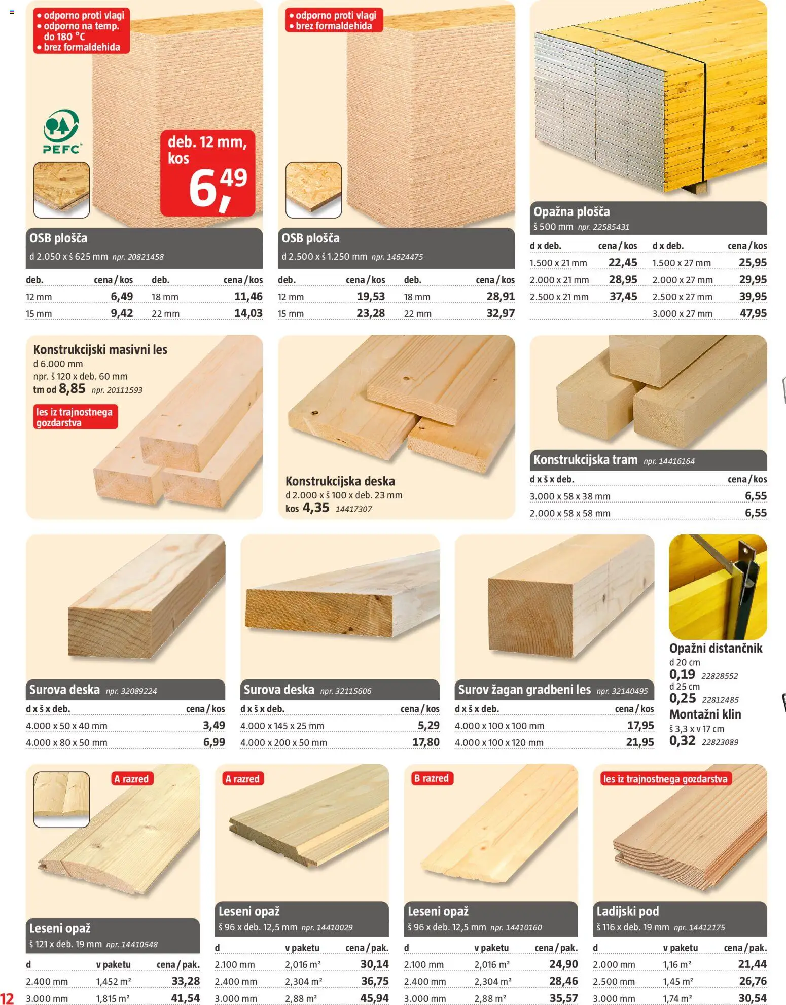 Novi Bauhaus katalog ponudbe – veljaven od 05.03.2026 | Stran: 12 | Izdelki: Kos