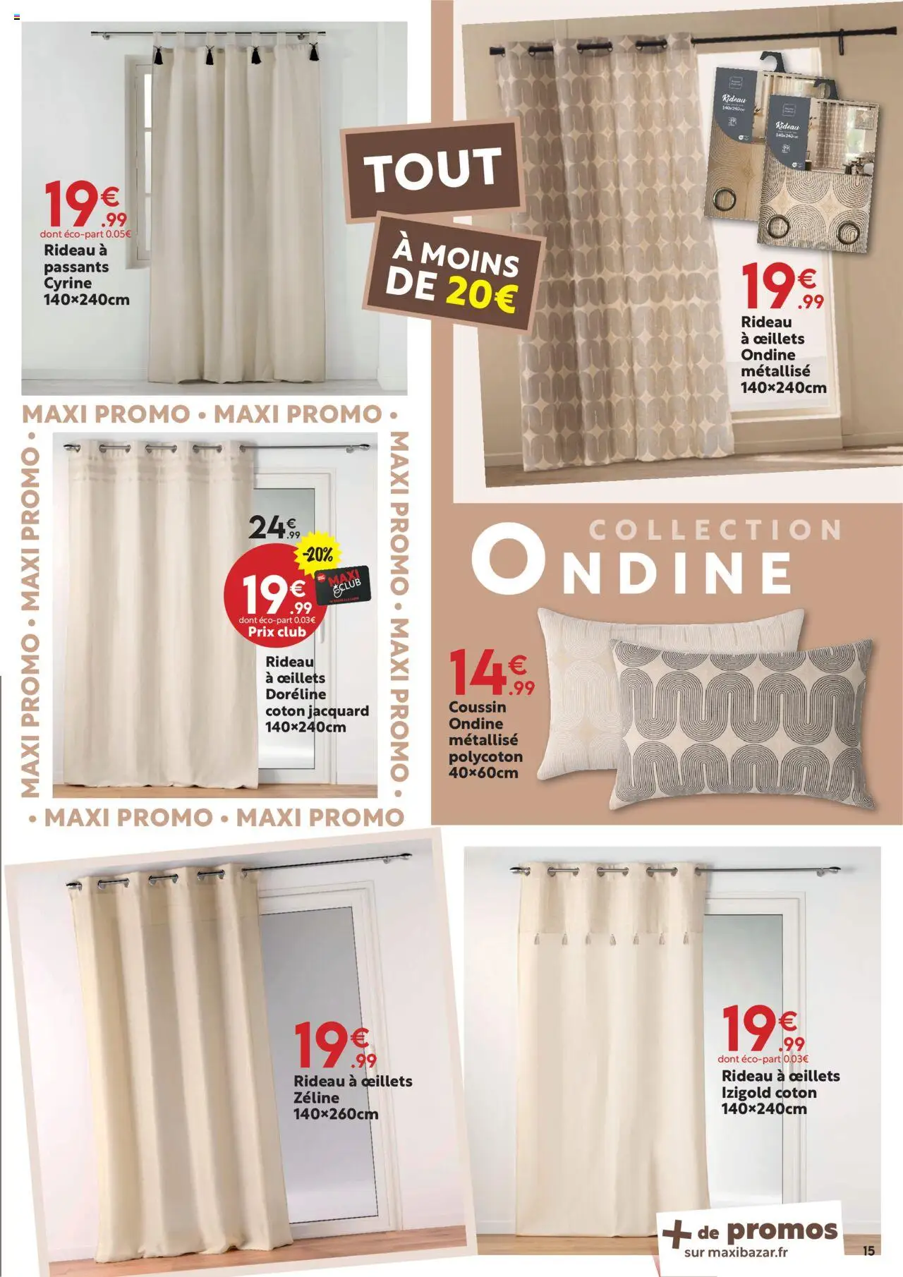 {H1} | Page: 15 | Produits: Coton, Rideau