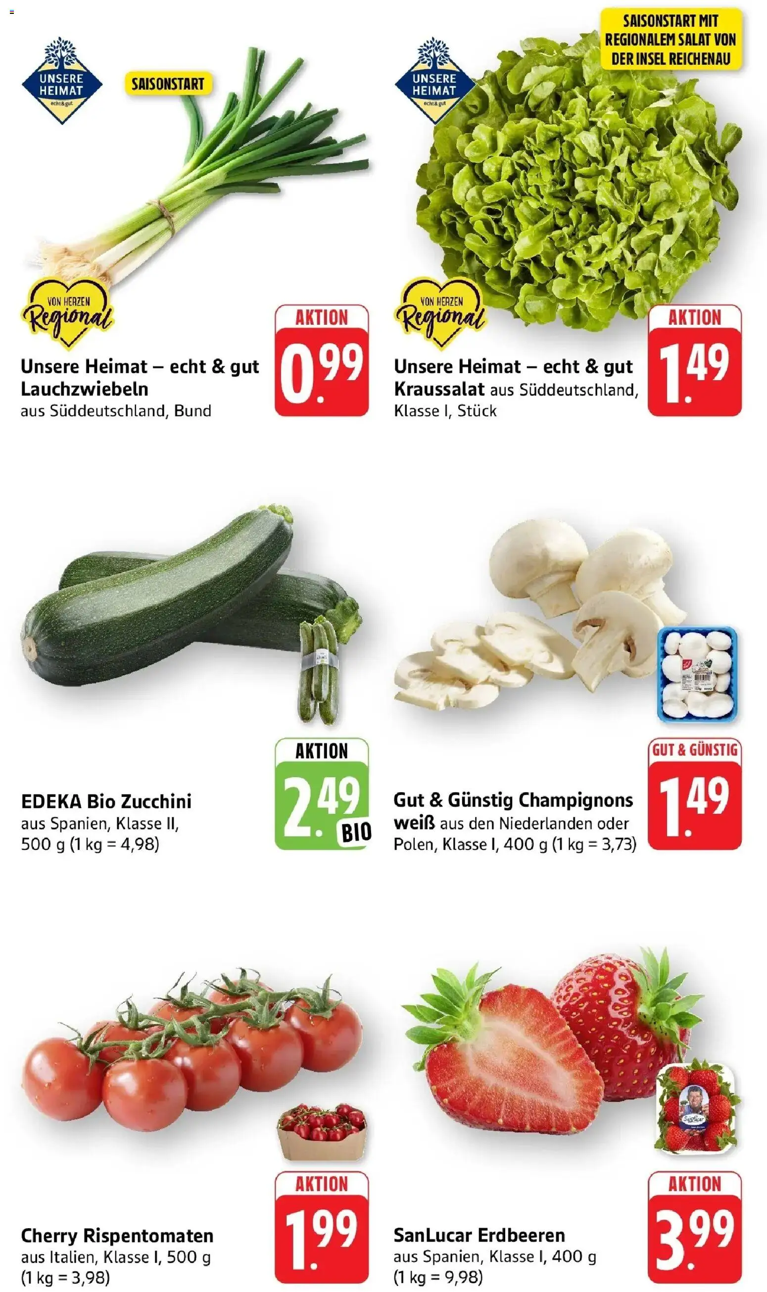 Edeka prospekt Gengenbach	 – gültig ab 09.03.2026 | Seite: 2 | Produkte: Champignons, Zucchini, Erdbeeren, Salat