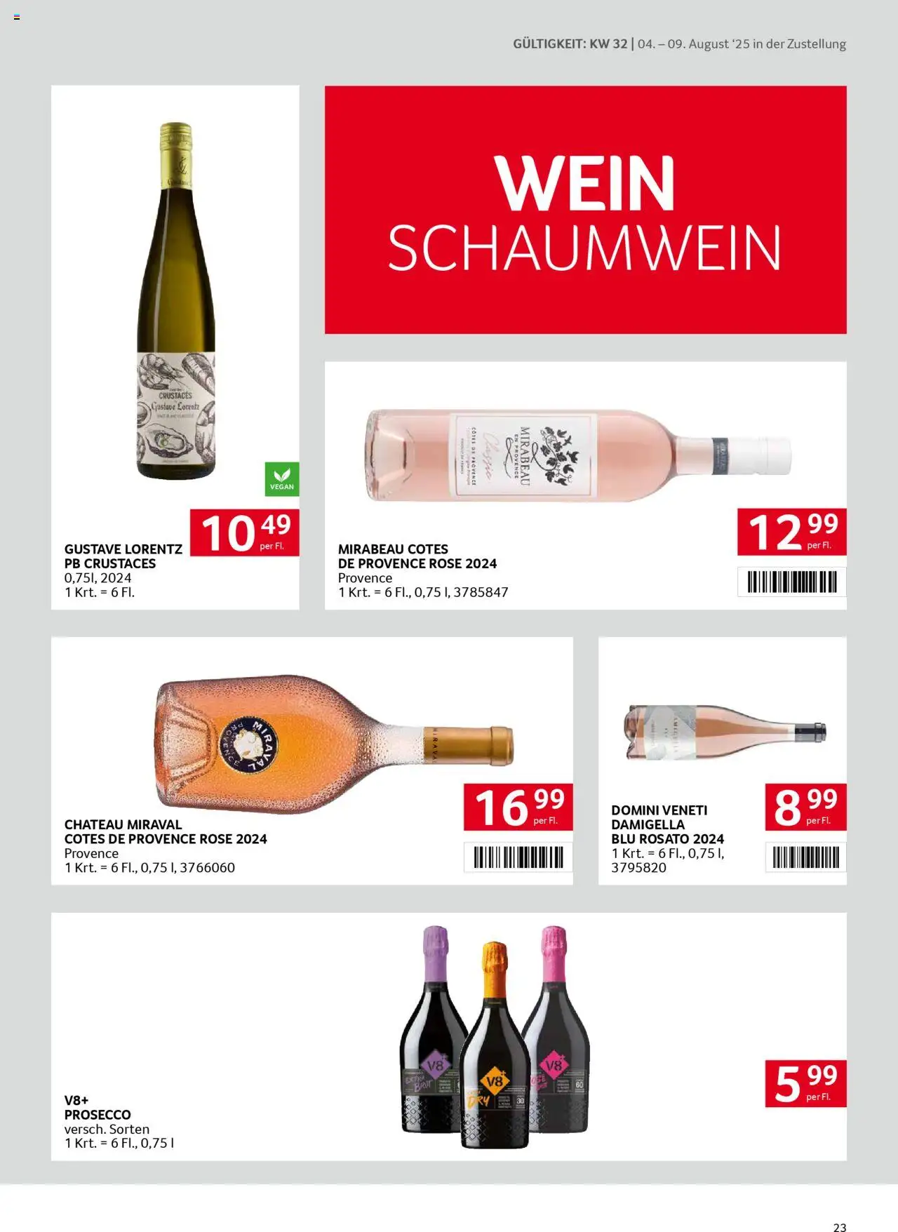 Transgourmet Zustellaktion gültig ab 03.08.2025 | Seite: 23 | Produkte: Wein