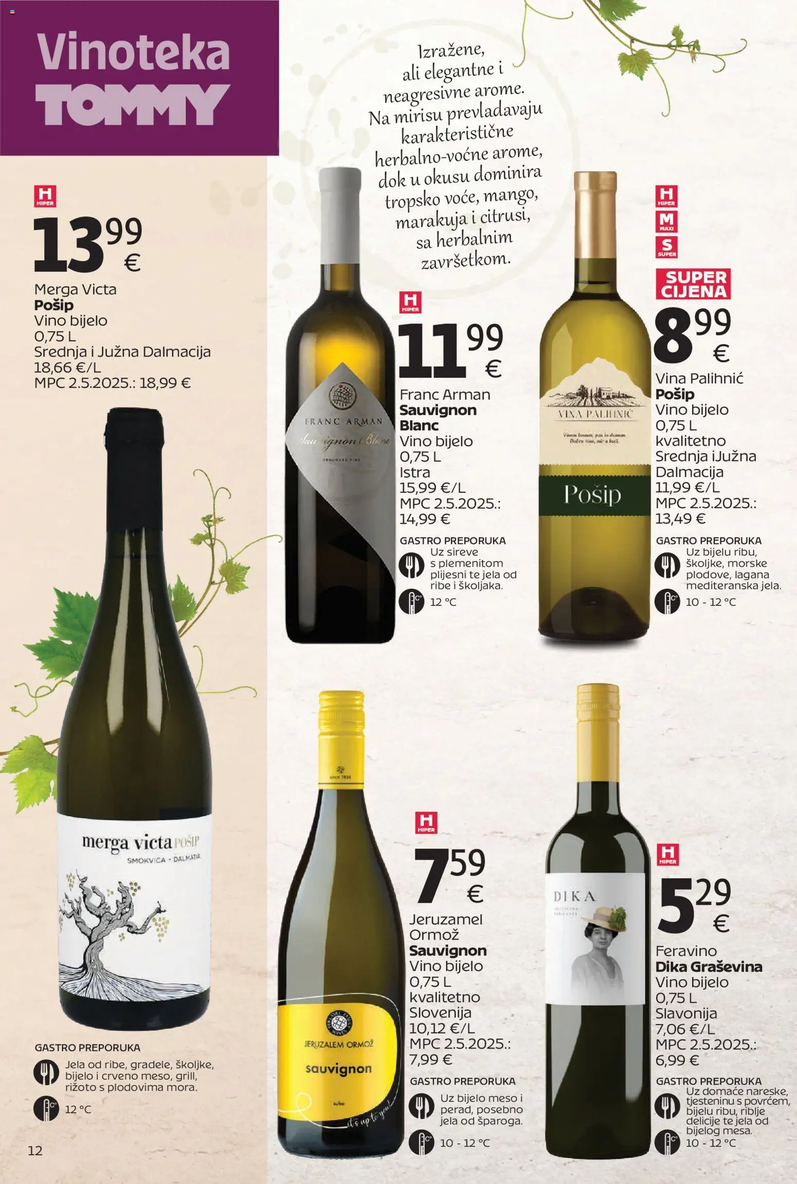 Tommy katalog | vrijedi od 27.04.2026 | Stranica: 12 | Proizvodi: Rižoto, Meso, Vino, Vinoteka