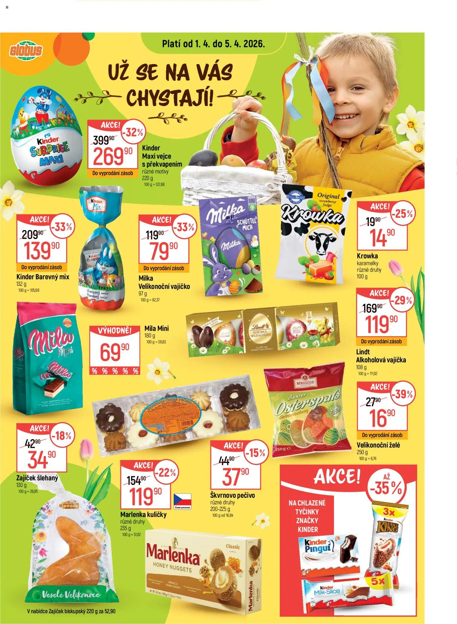Globus leták - Karlovy Vary od 01.04.2026 | Strana: 12 | Produkty: Marlenka kuličky, Tyčinky, Pečivo, Karamelky