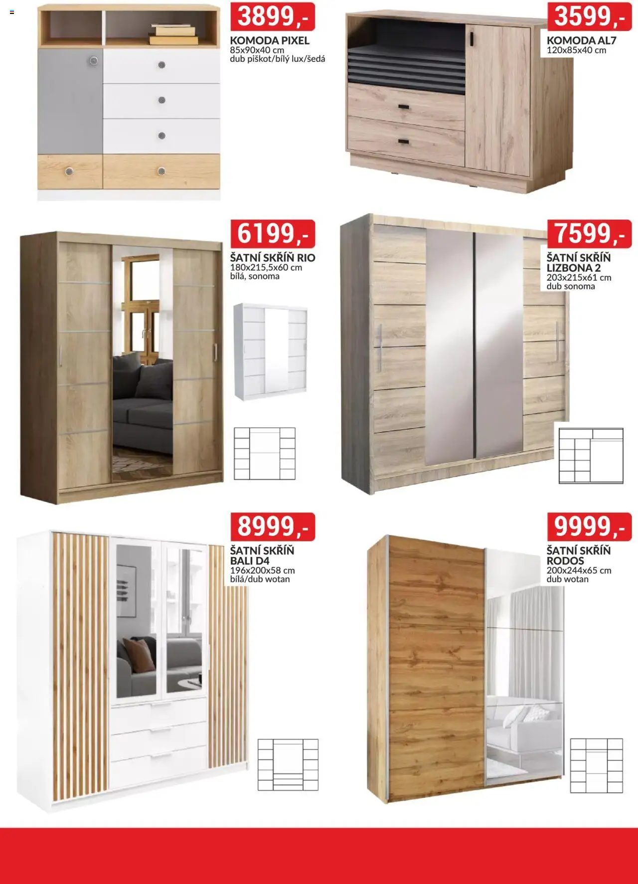 BAUMAX leták - Moderní bydlení od 01.06.2025 | Strana: 29 | Produkty: Šatní skříň, Komoda, Skříň