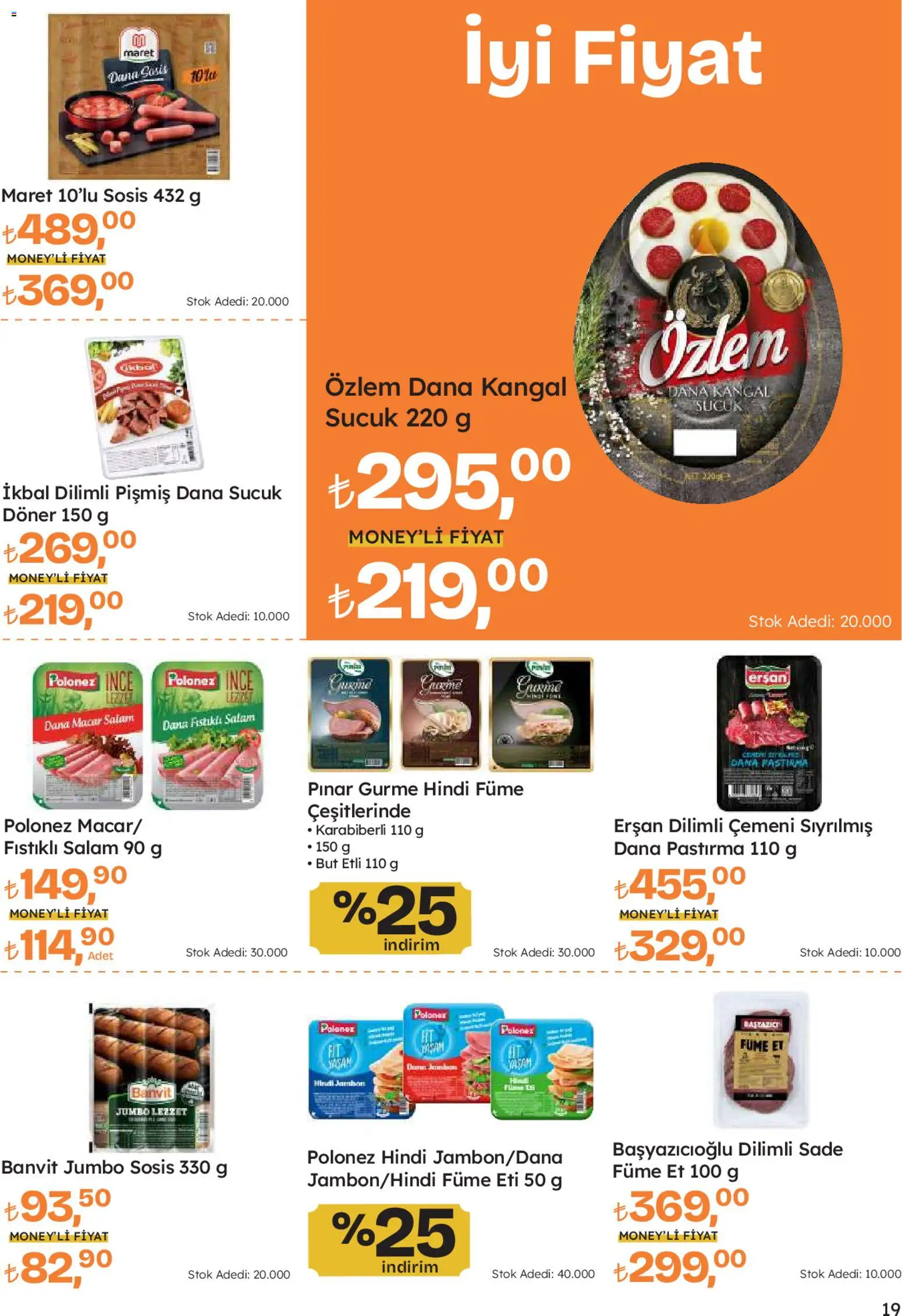 Migros Katalog - Migroskop - 08.01.2026 tarihinden itibaren geçerlidir | Sayfa: 19 | Ürünler: Döner, Sosis, Hindi füme, Sucuk
