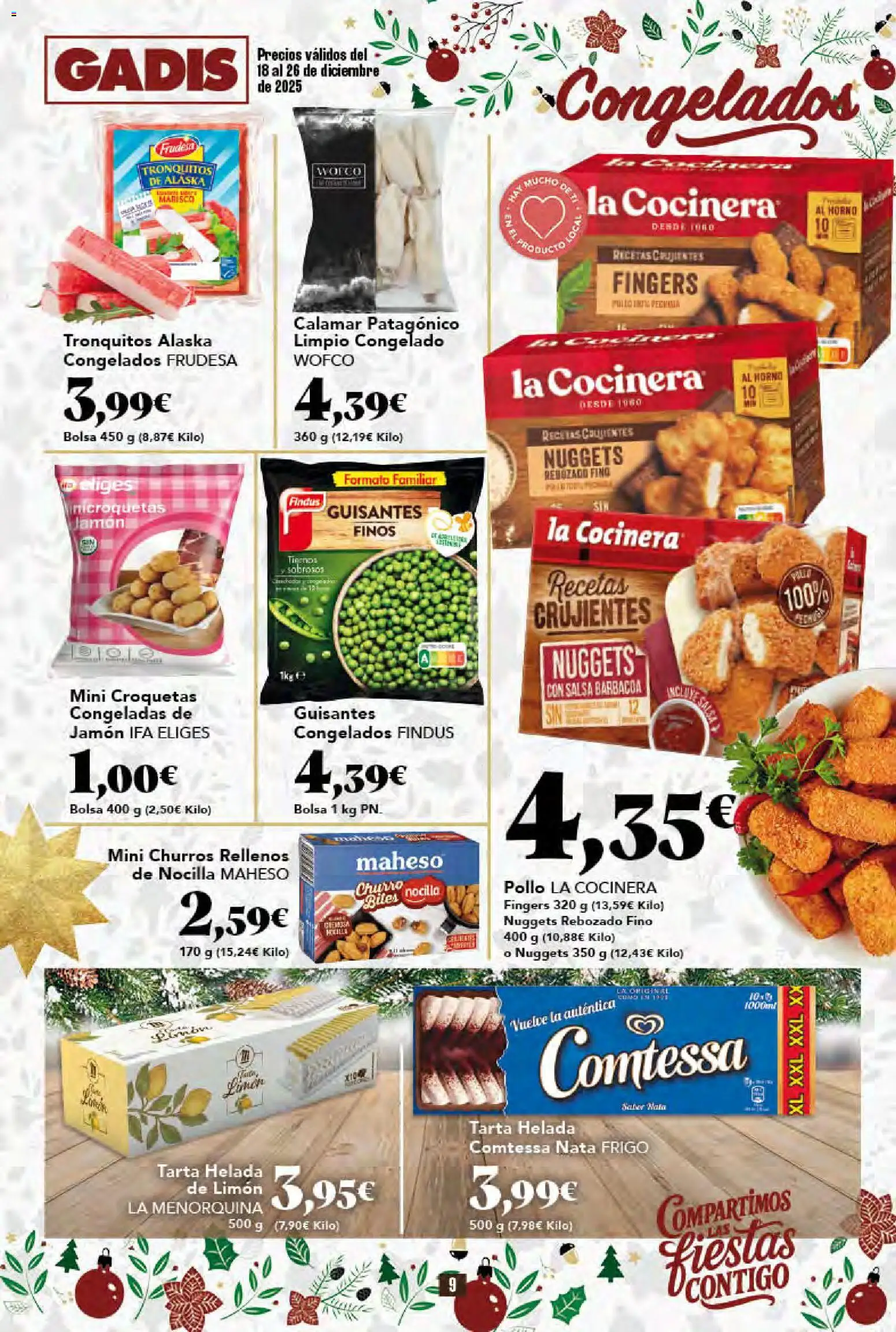 Gadis - folleto │ válido desde el 18.12.2025 | Página: 9 | Productos: Jamón, Barbacoa, Croquetas, Nuggets