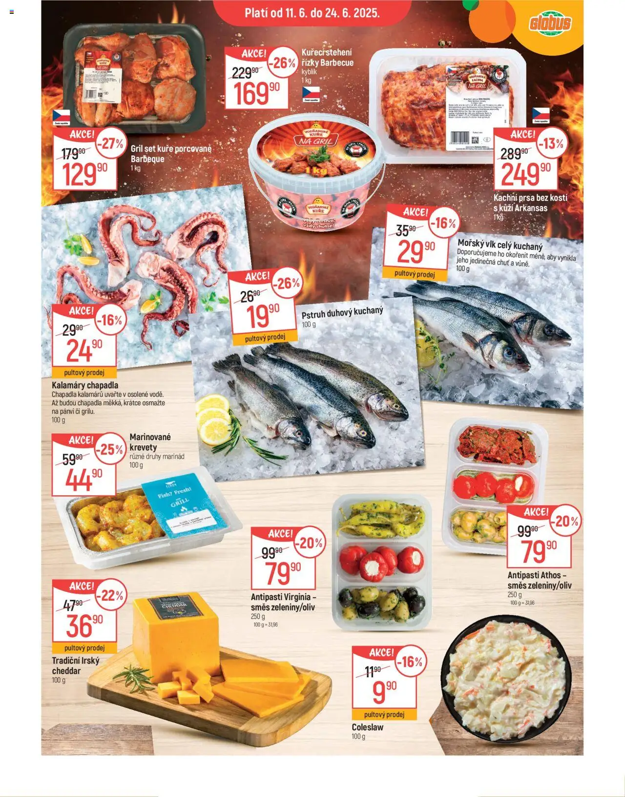 Globus leták - České Budějovice od 11.06.2025 | Strana: 14 | Produkty: Globus, Pstruh, Kachní prsa, Kuře