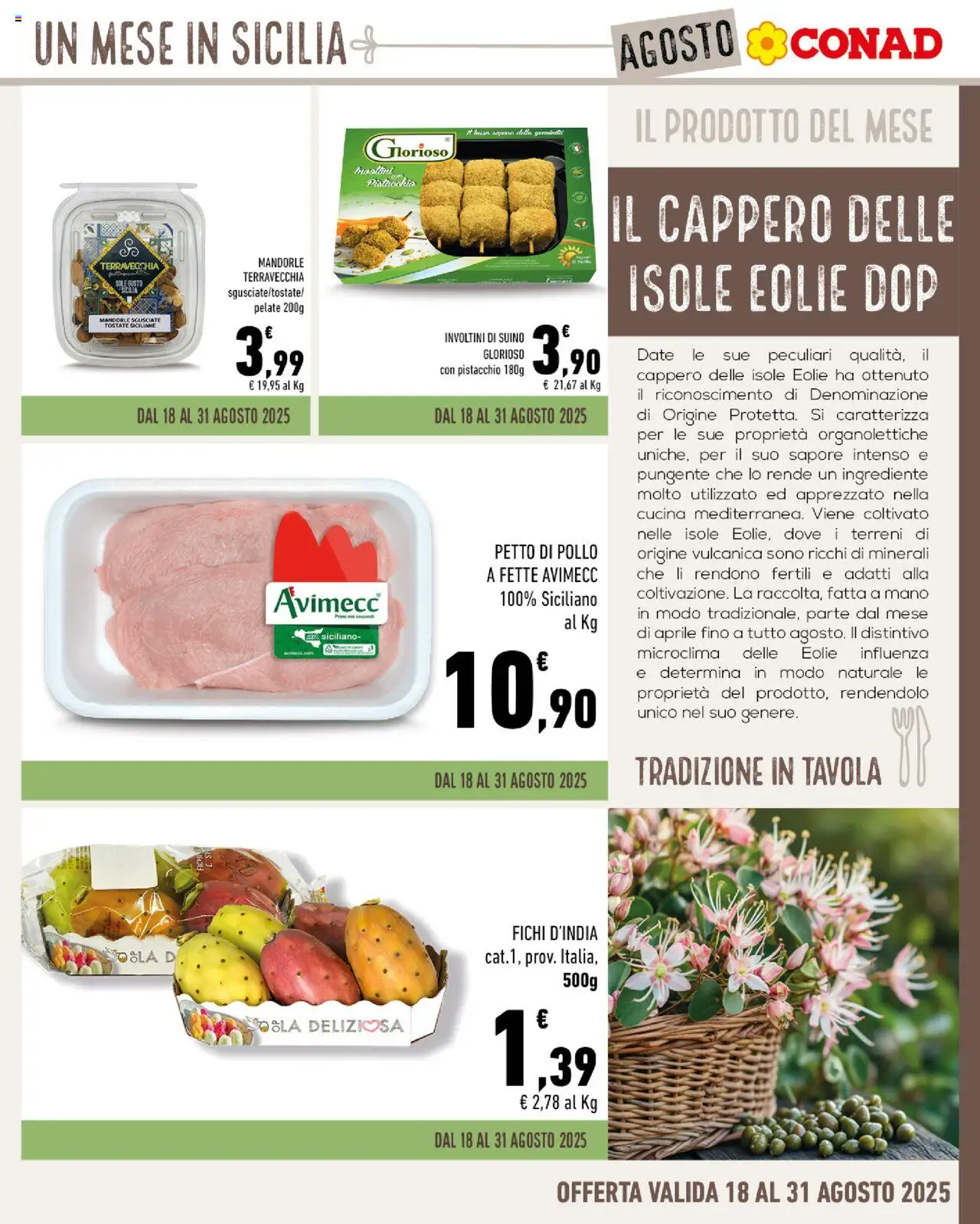 Volantino Conad del 30.07.2025 | Pagina: 7 | Prodotti: Petto di Pollo, Pollo, Suino, Mandorle