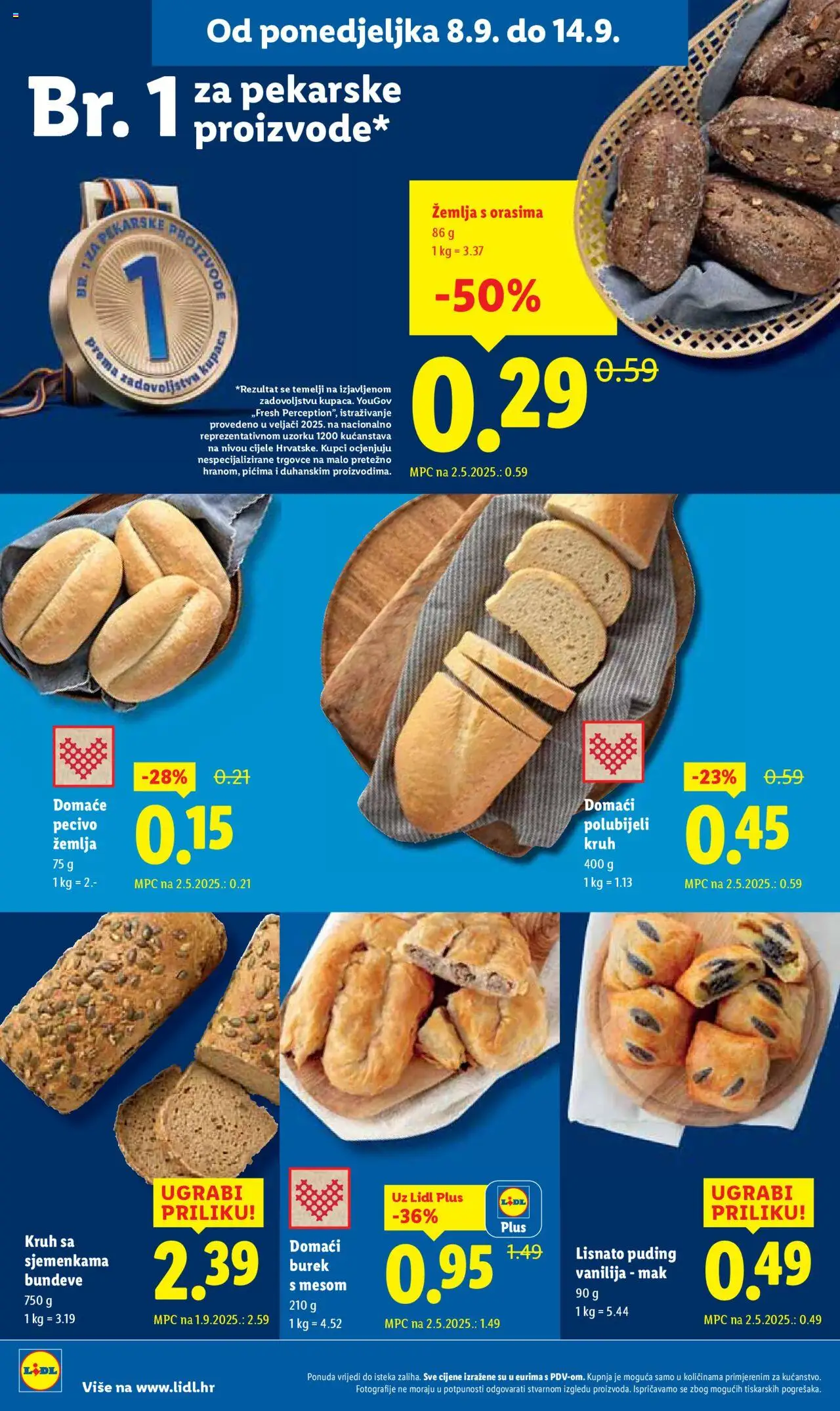 Lidl katalog | vrijedi od 08.09.2025 | Stranica: 6 | Proizvodi: Kruh, Puding, Pecivo, Mak
