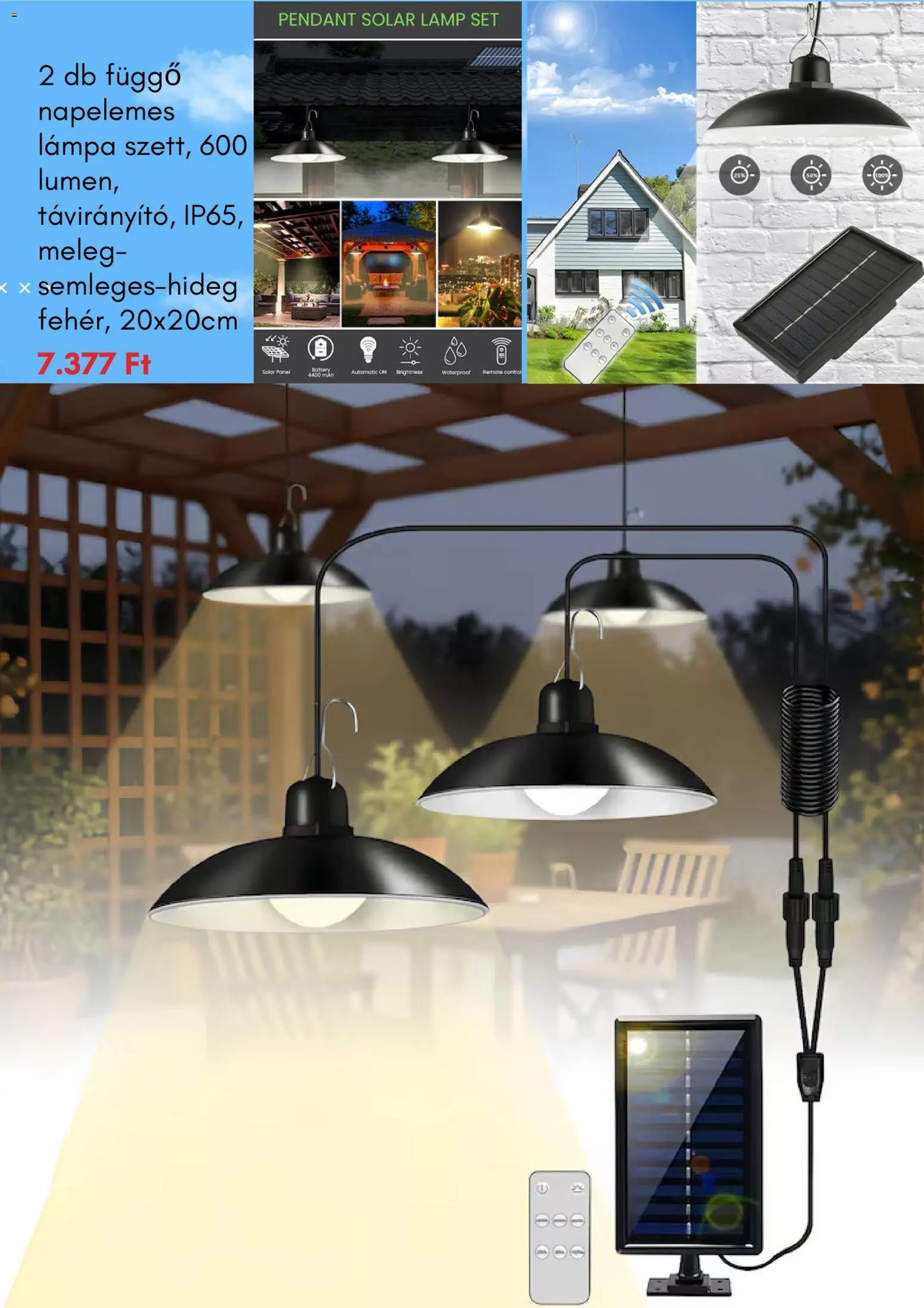 eMAG akciós ujság - amely érvényes a következő dátumtól: 13.03.2026 | Oldal: 3 | Termékek: Napelemes lámpa, Lámpa