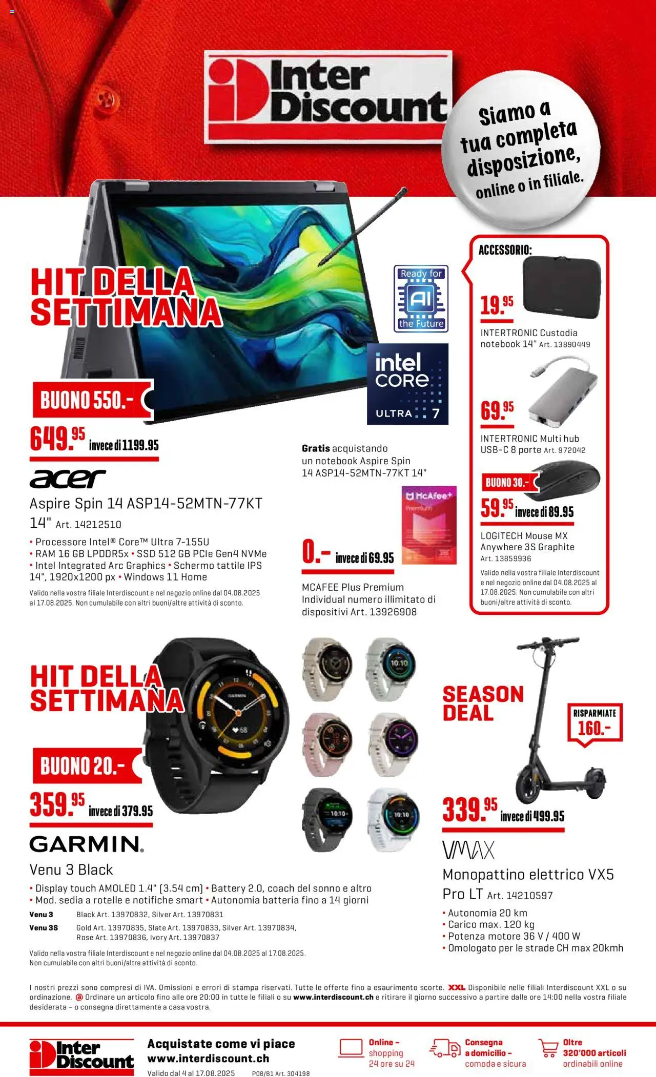 Interdiscount Aktionen IT ab 04.08.2025 | Seite: 1 | Produkte: Notebook
