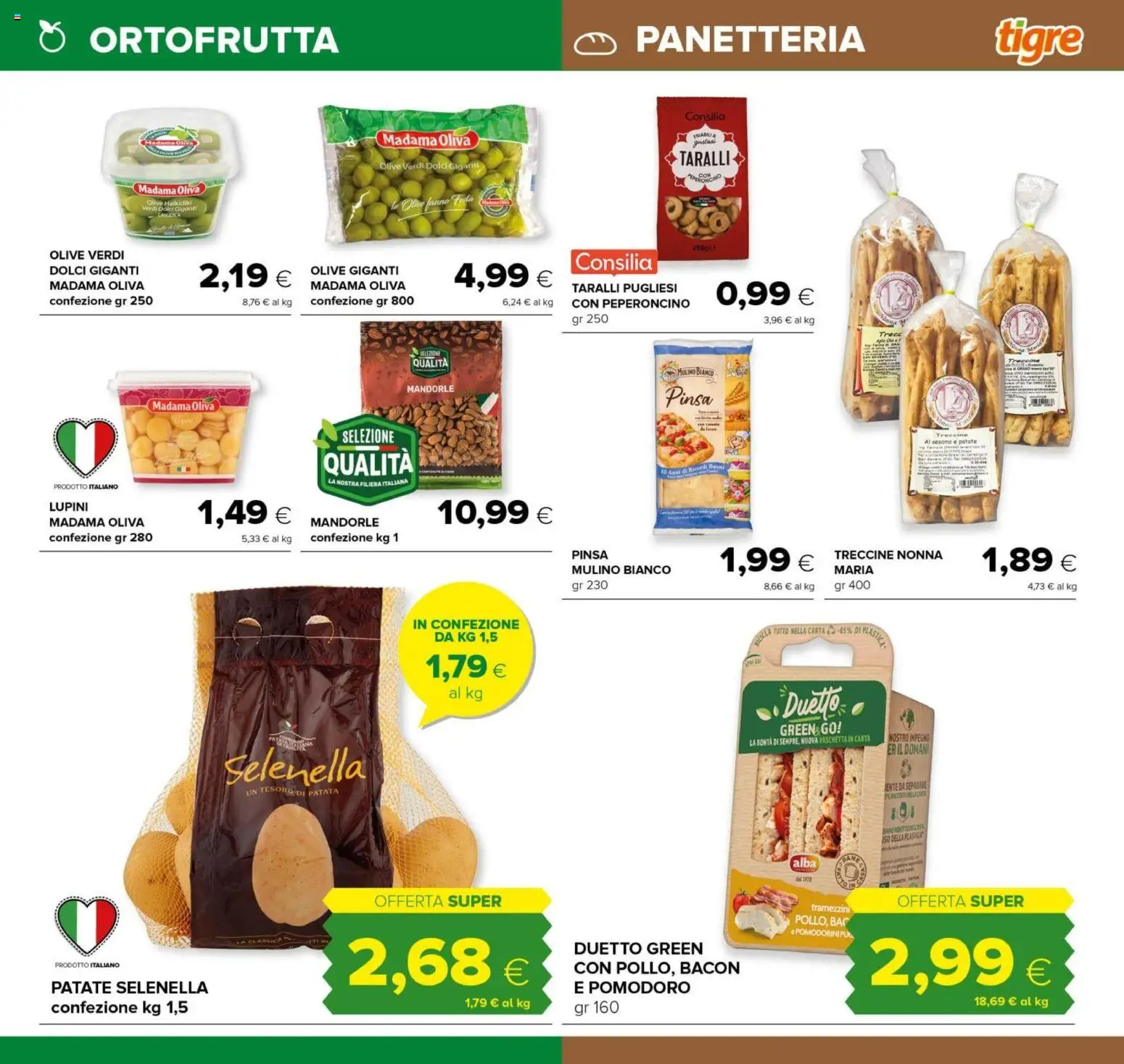 Volantino Tigre del 25.03.2026 | Pagina: 11 | Prodotti: Pomodorini, Patate, Pomodoro, Taralli