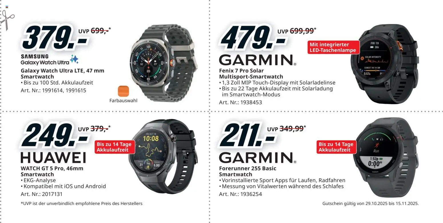 Media Markt Angebote gültig ab 29.10.2025 | Seite: 41 | Produkte: Smartwatch, Samsung