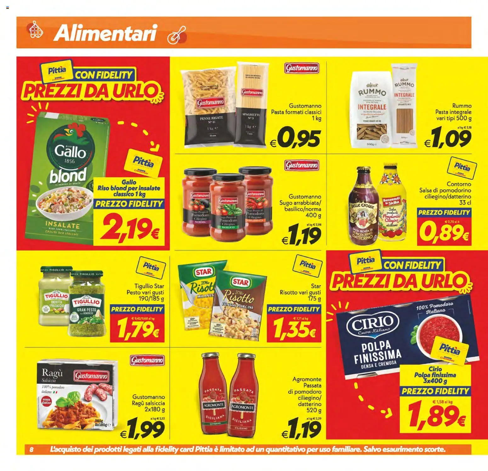 Volantino SuperConveniente del 17.04.2026 | Pagina: 8 | Prodotti: Salsa, Funghi, Pesto, Penne
