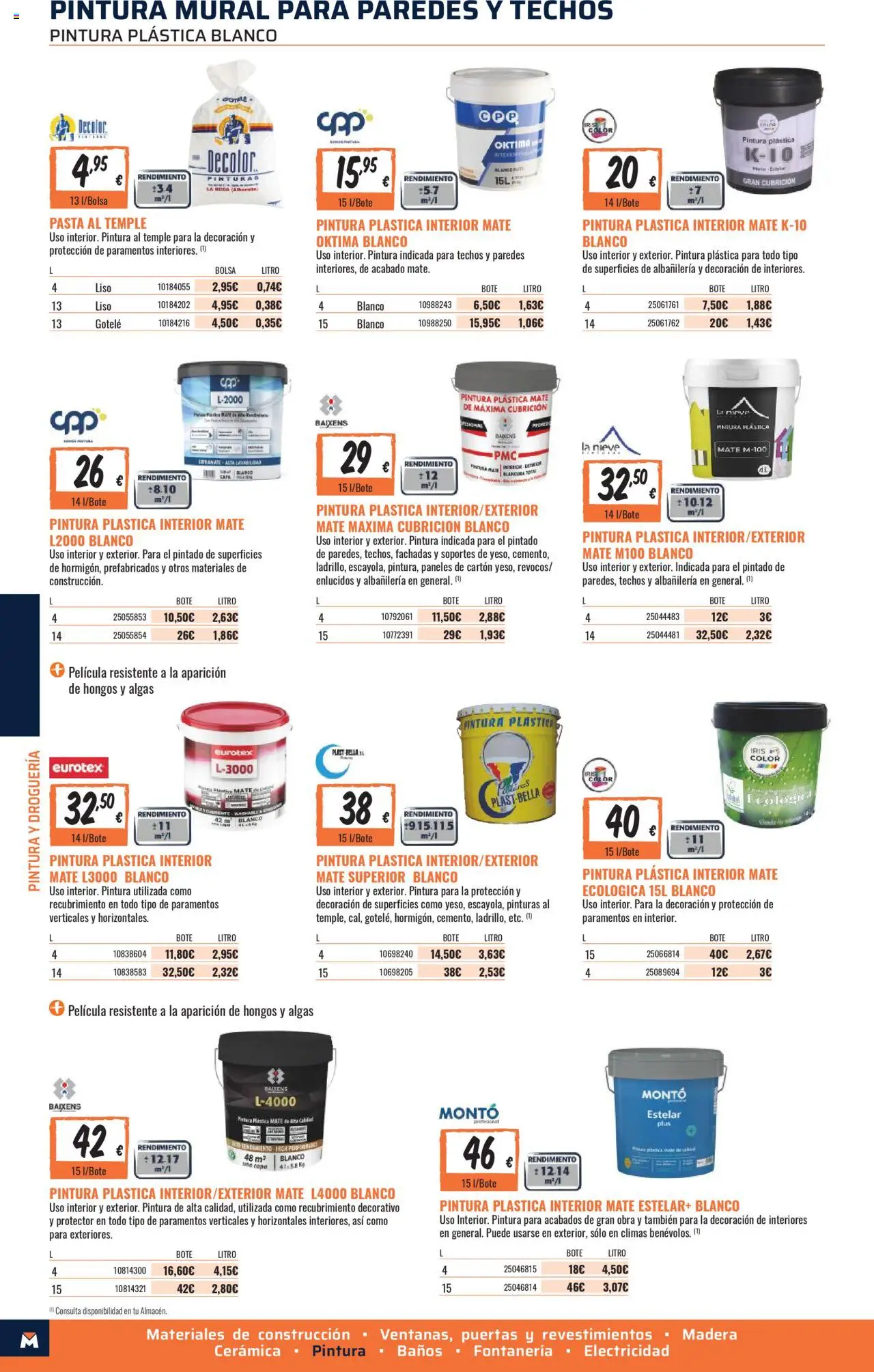 Obramat - Madrid │ válido desde el 10.10.2025 | Página: 42 | Productos: Pasta, Pintura plástica, Bolsa