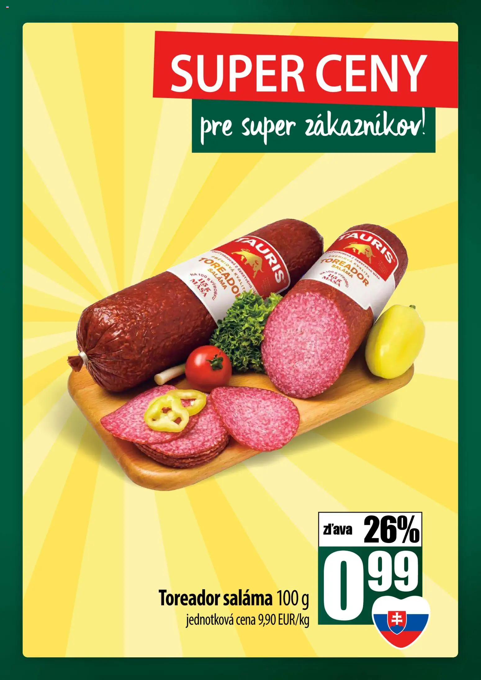 Nové COOP Jednota akcie – leták je platný od 23.10.2025 | Strana: 13 | Produkty: Saláma