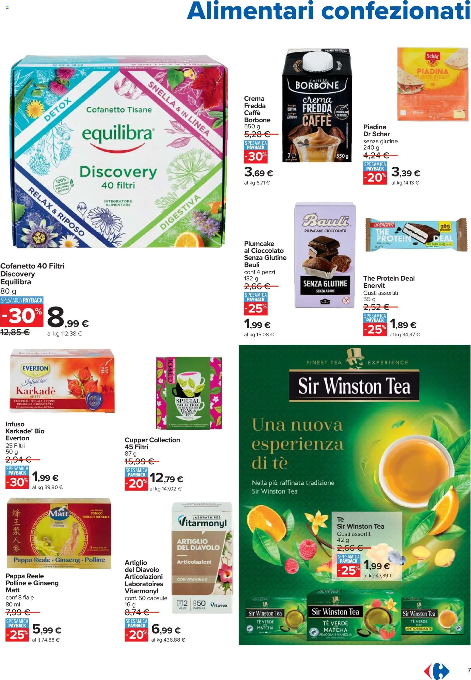Volantino Carrefour del 27.11.2025 | Pagina: 7 | Prodotti: Caffè, Tè, The, Piadina