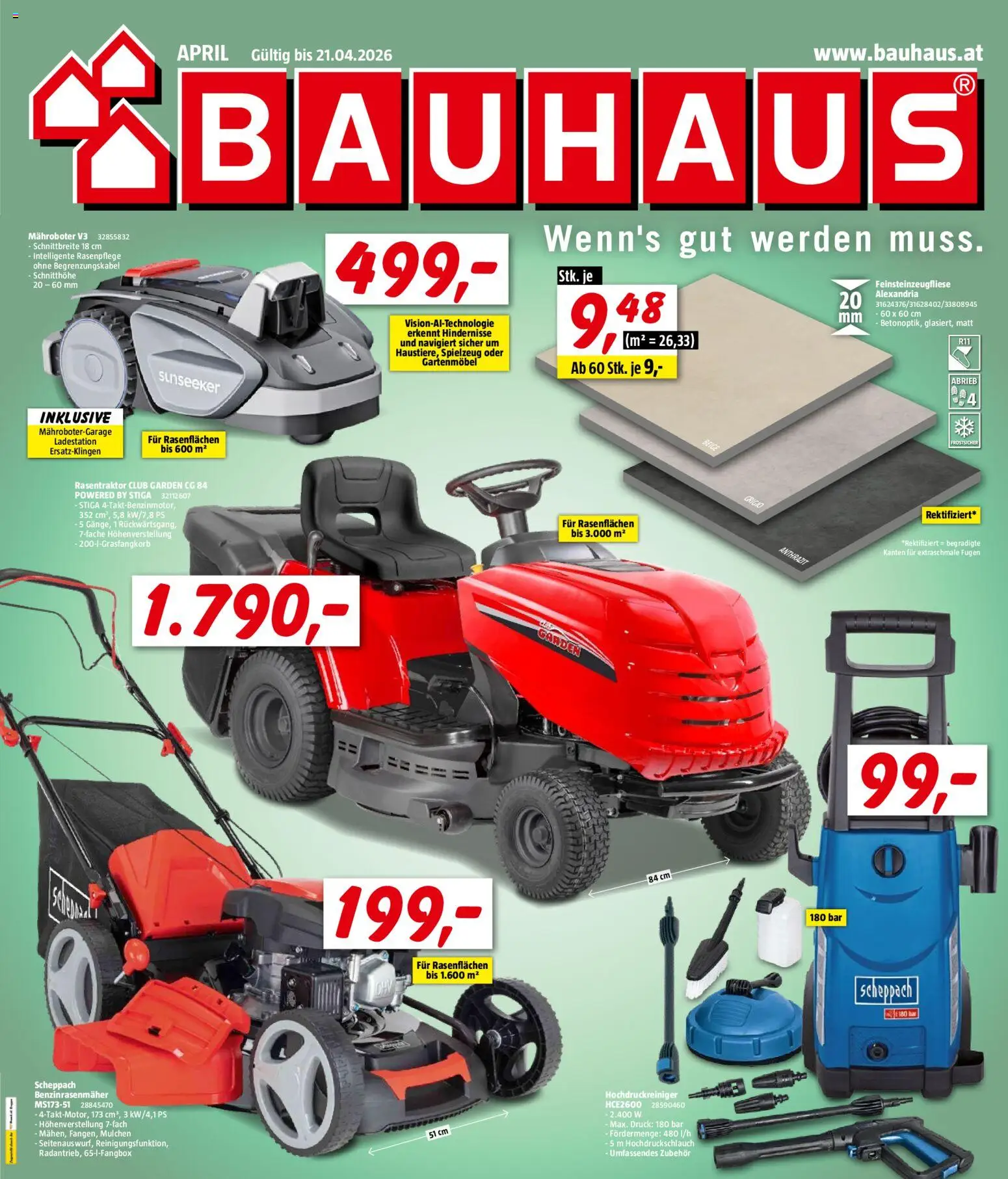 Bauhaus Prospekt aktuell gültig ab 01.04.2026 | Seite: 1