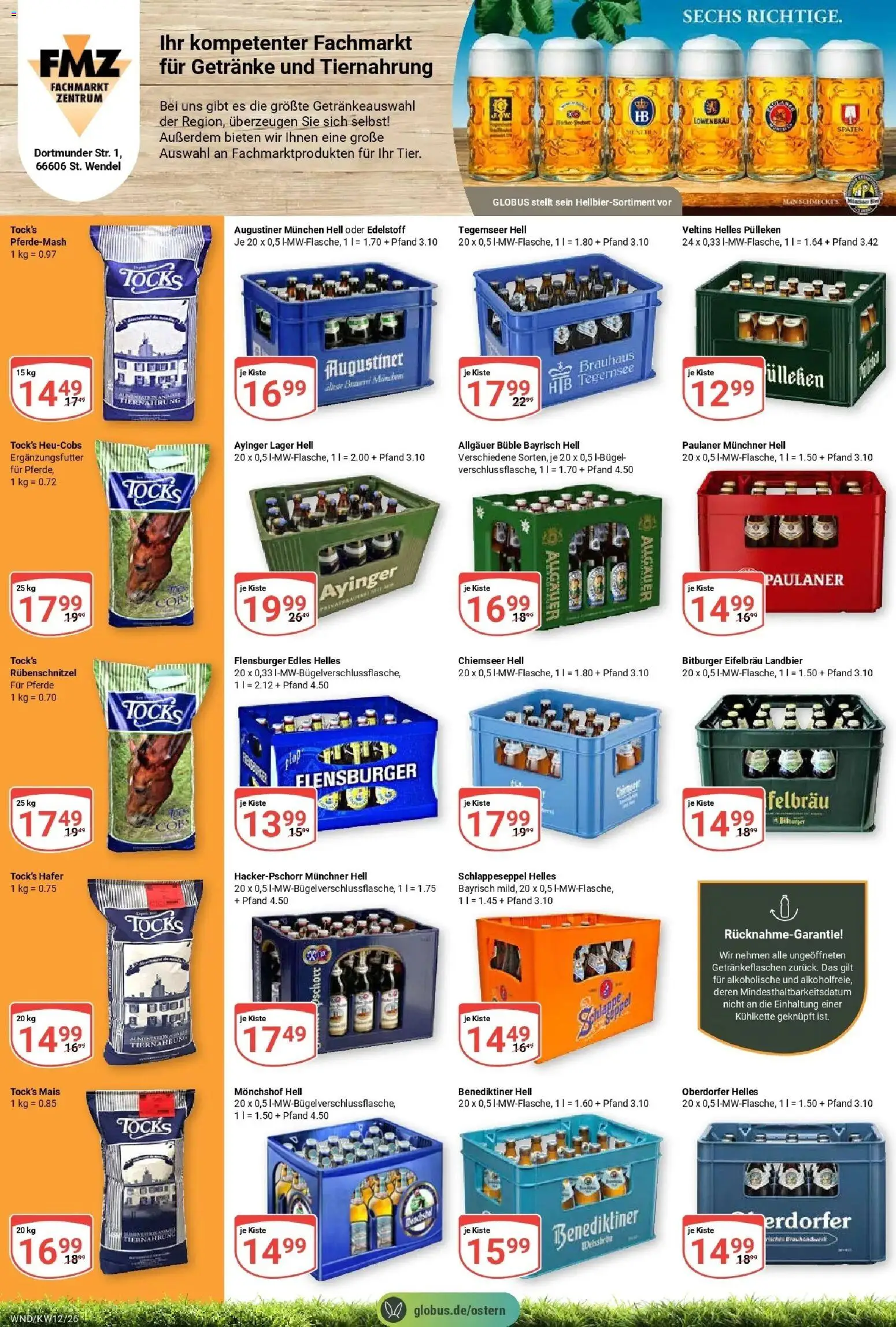 Globus prospekt St. Wendel	 – gültig ab 15.03.2026 | Seite: 17 | Produkte: Helles pulleken, Bitburger, Monchshof, Benediktiner hell