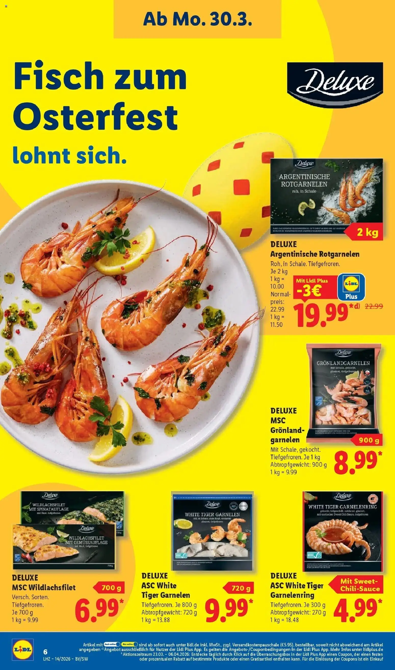 Lidl Prospekt Mühlacker – gültig ab 30.03.2026 | Seite: 18 | Produkte: Garnelen, Fisch, Tiger garnelen