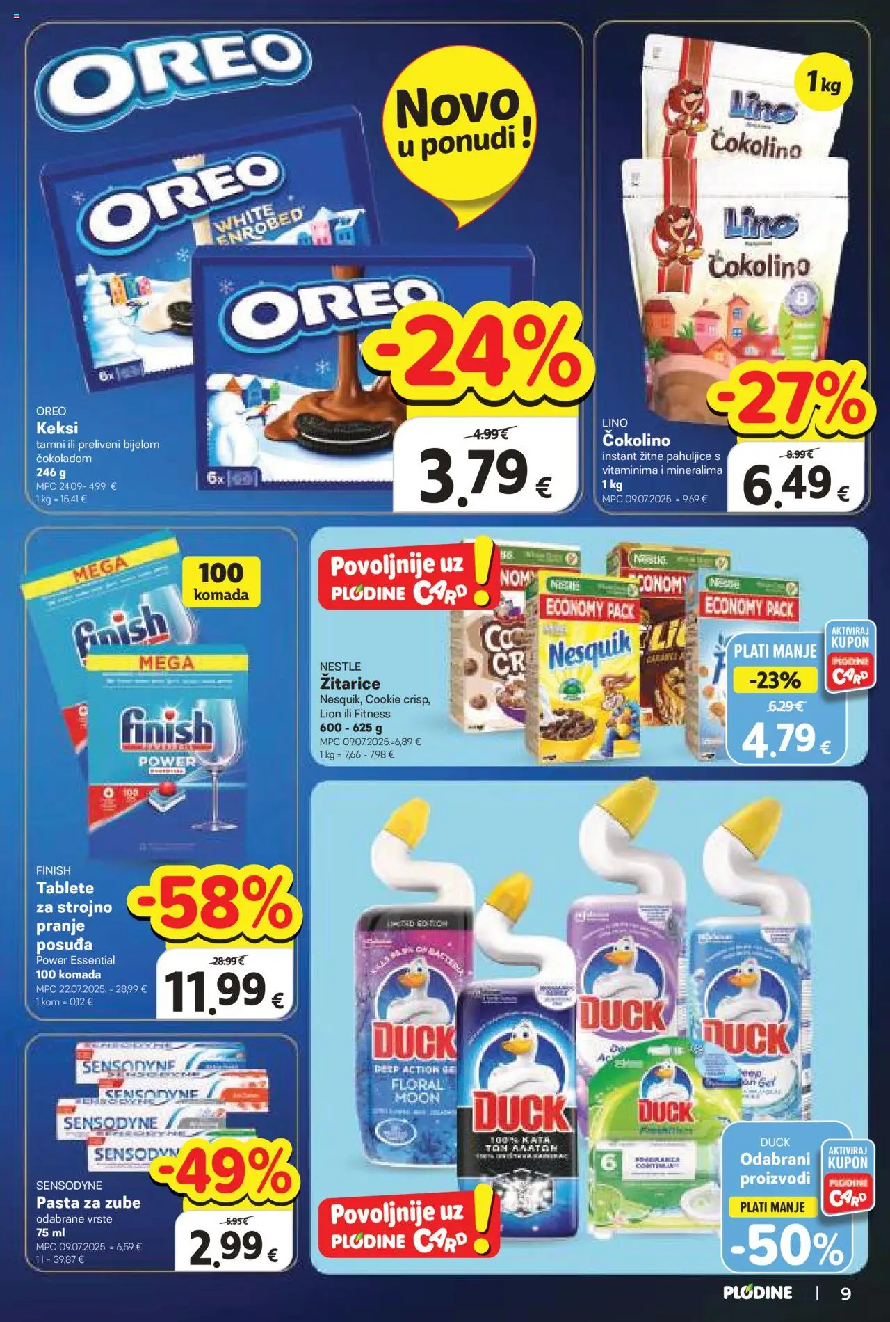 Plodine katalog | vrijedi od 22.10.2025 | Stranica: 9 | Proizvodi: Pasta za zube, Nesquik, Pasta, Čokolino