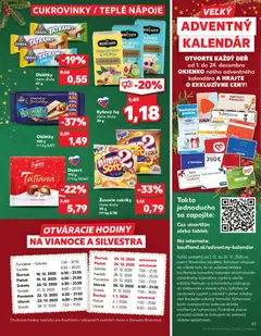 Kaufland SK Akciós újság - amely érvényes a következő dátumtól: 18.12.2025 | Oldal: 41 | Termékek: Tablet, Cola, Vegán