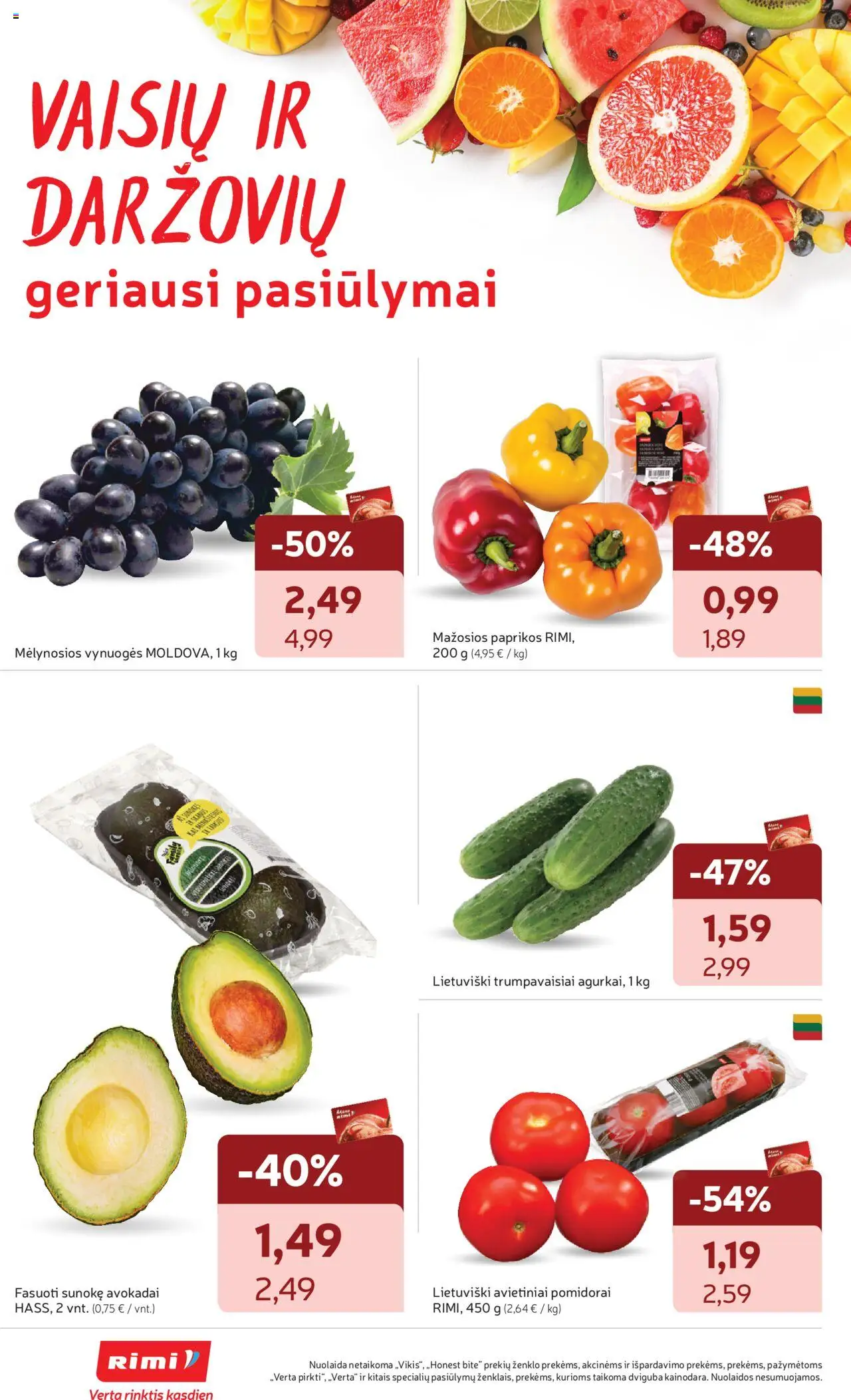 Rimi leidinys│galioja nuo 19.08.2025 | Puslapis: 8 | Prekių: Avokadai, Vynuogės, Pomidorai
