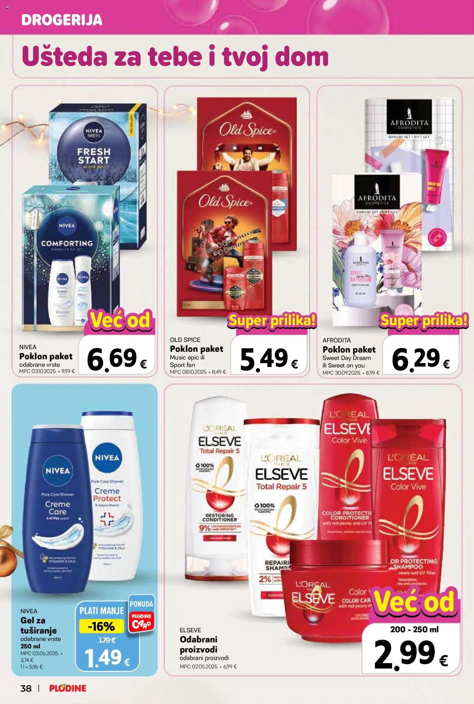 Plodine katalog | vrijedi od 03.12.2025 | Stranica: 38 | Proizvodi: Nivea, Old Spice