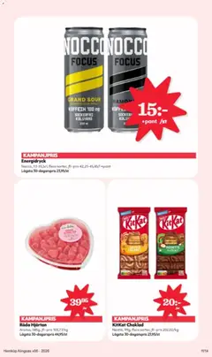 KitKat Choklad, Nestlé, 99g, flera sorter, jfr-pris 202,02/kg - Förhandsvisning av reklamblad från butik Hemköp aktuell från 02.02.2026 | Sida: 11