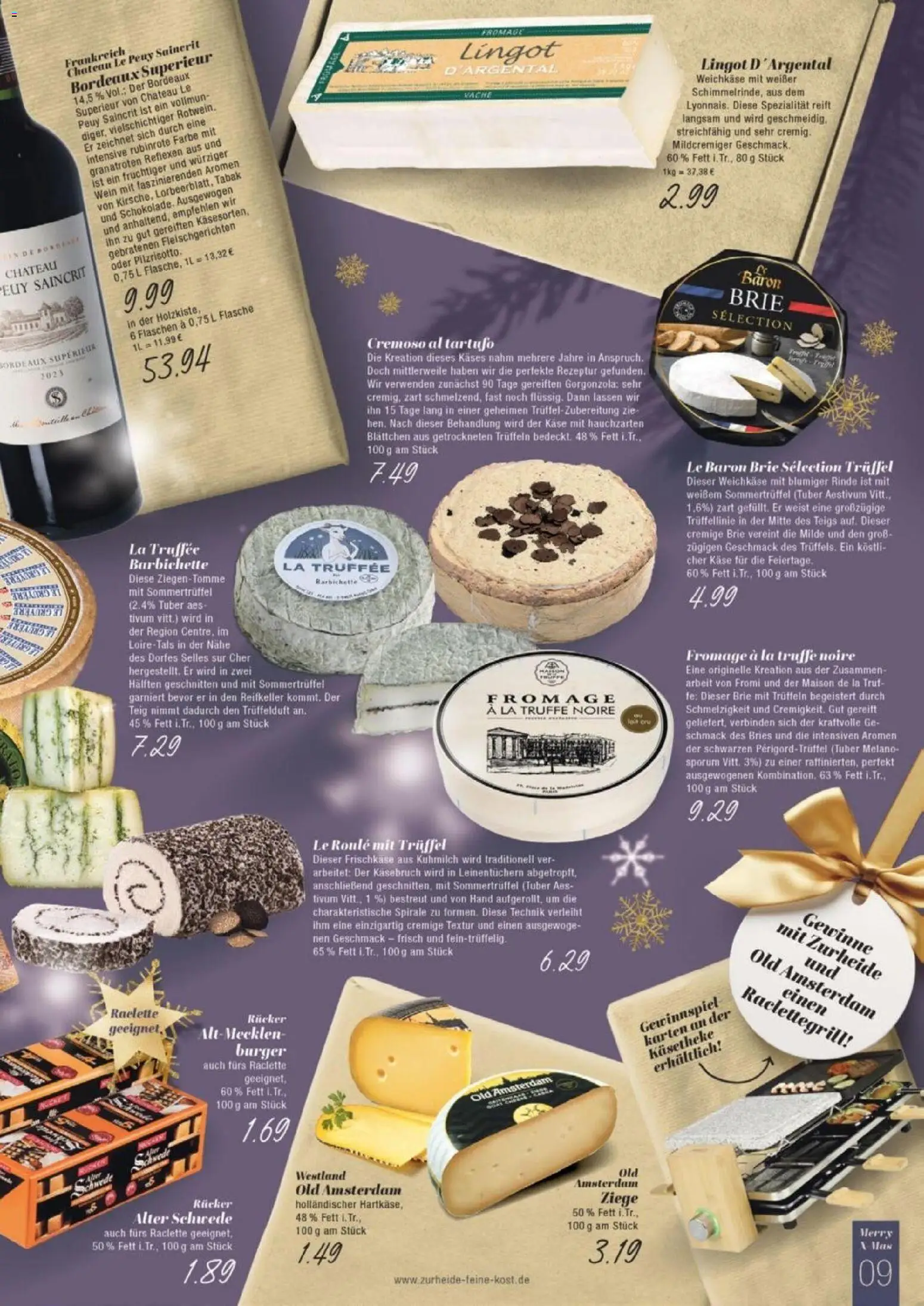 Edeka Zurheide Prospekt 	 – gültig ab 15.12.2025 | Seite: 9 | Produkte: Käse, Burger, Raclette, Frischkase