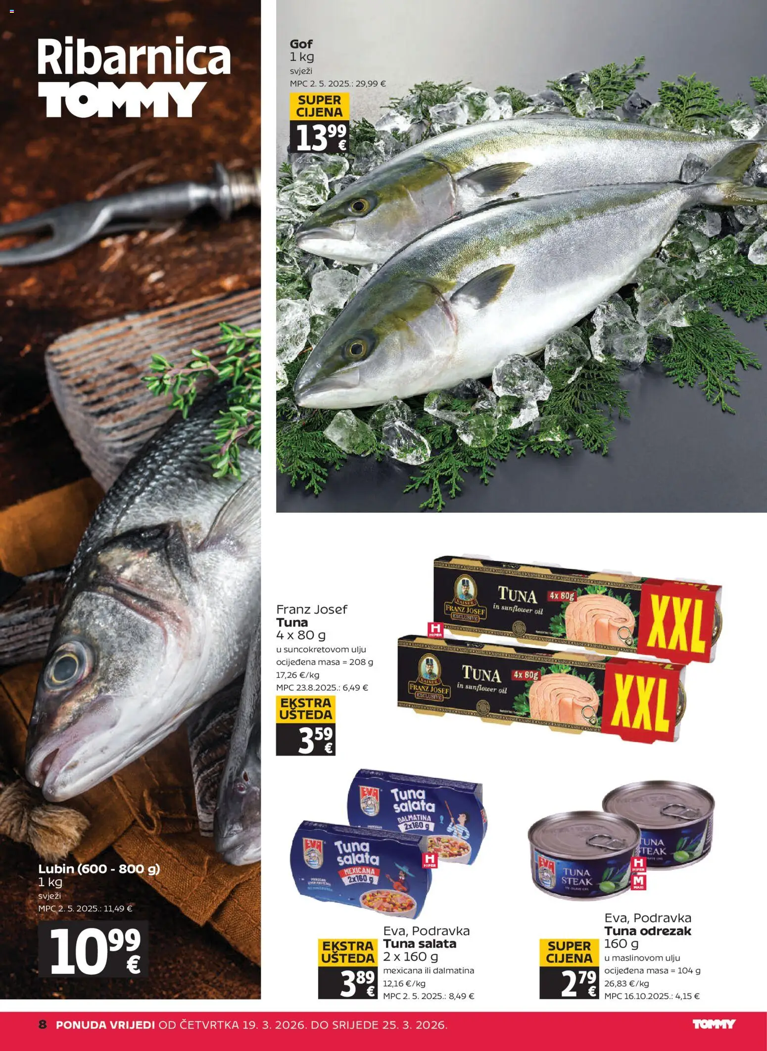 Tommy katalog | vrijedi od 19.03.2026 | Stranica: 8 | Proizvodi: Podravka, Salata, Tuna