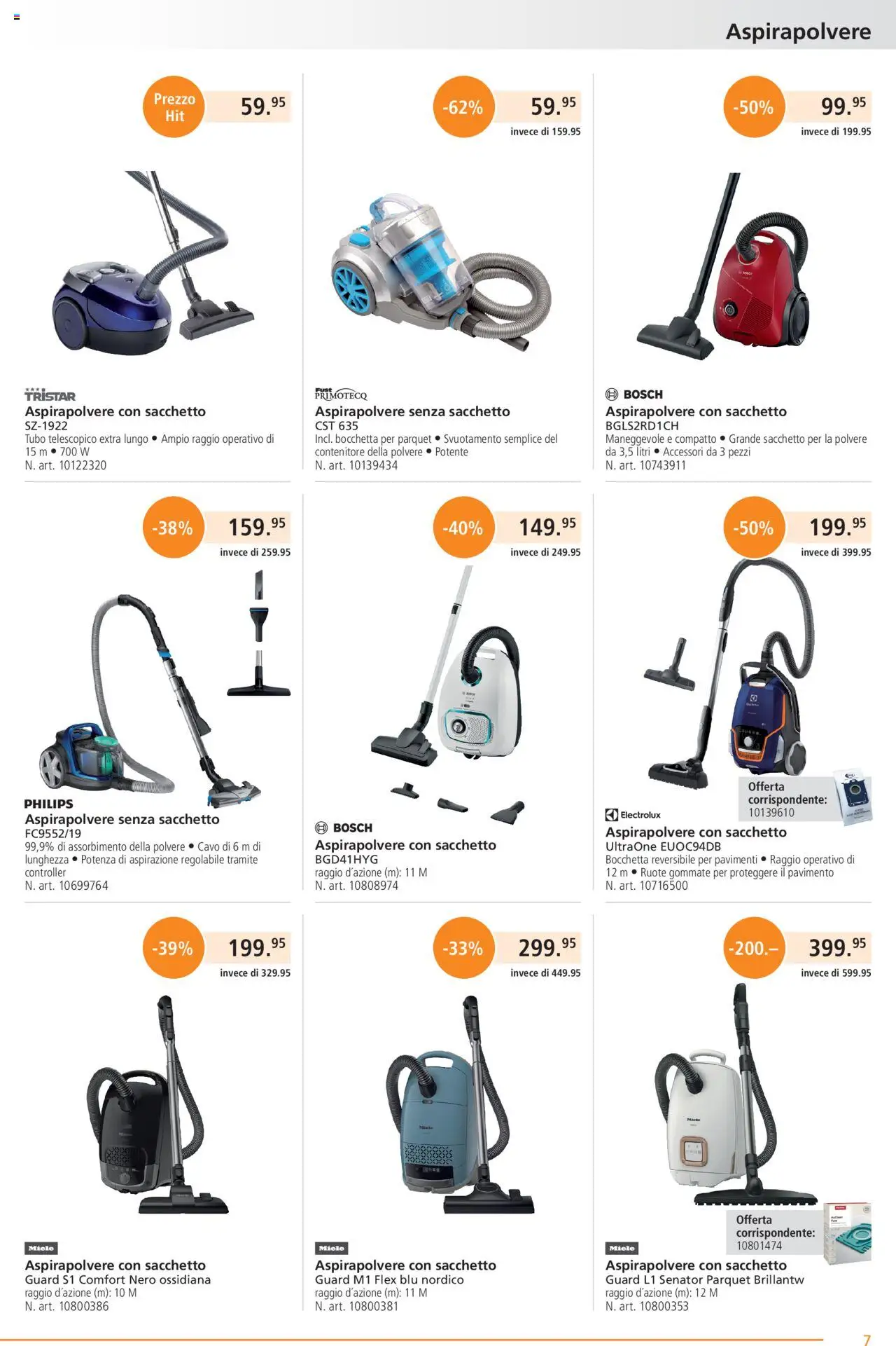 Fust Aktionen IT – gültig ab 20.10.2025 | Seite: 7 | Produkte: Miele, Bosch, Philips