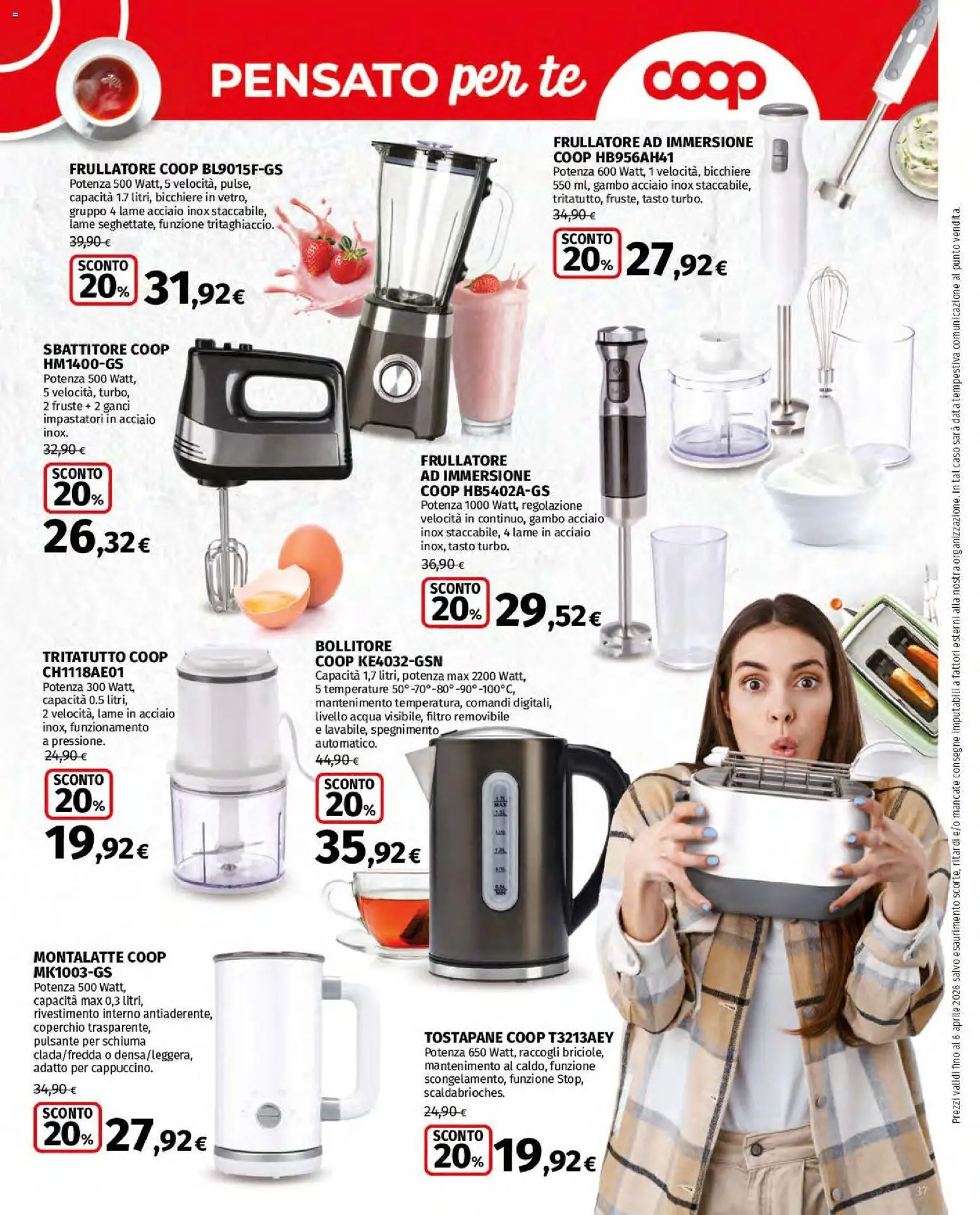 Volantino Ipercoop del 12.03.2026 | Pagina: 37 | Prodotti: Tritatutto, Data, Bollitore, Tostapane