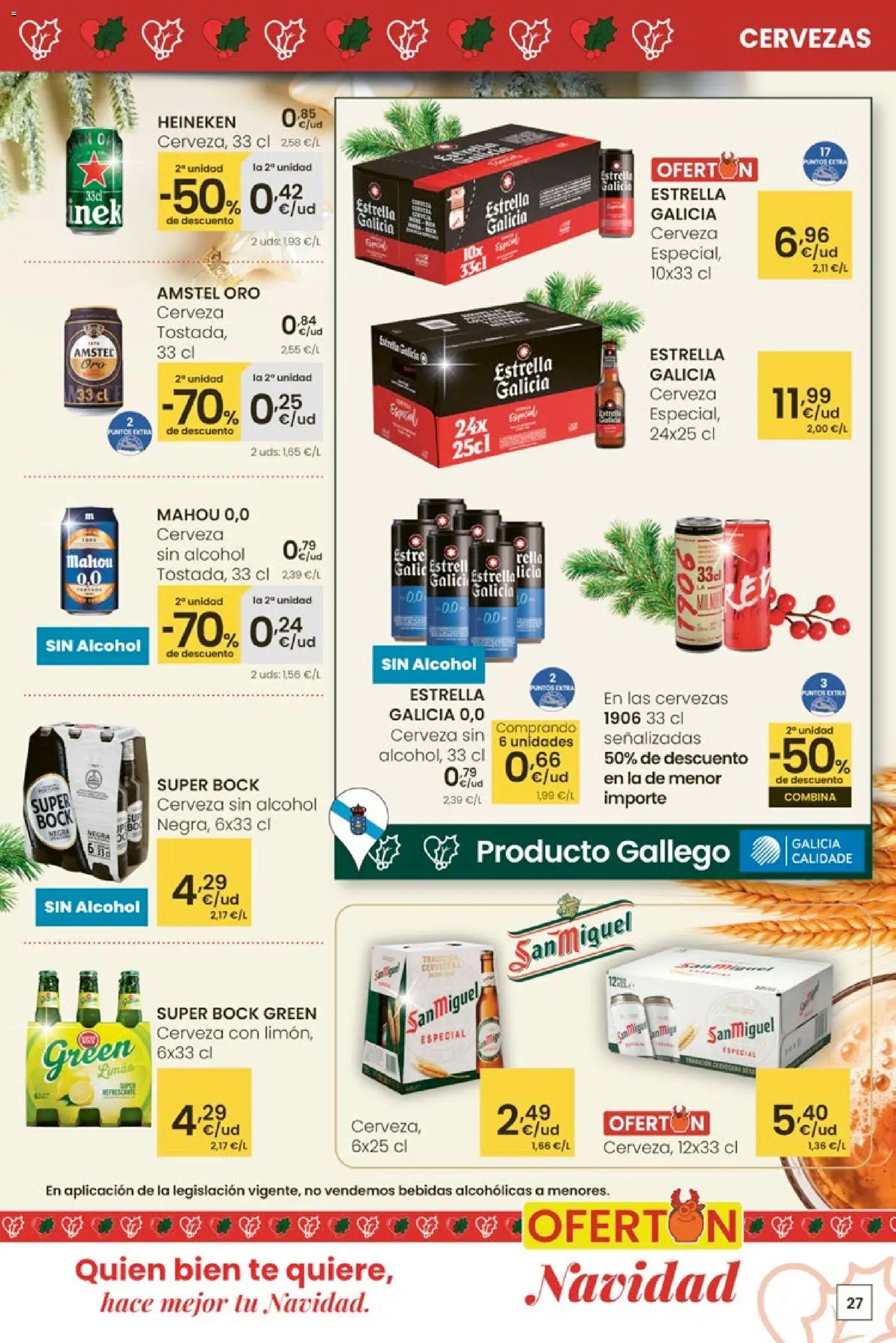 Eroski - City │ válido desde el 27.11.2025 | Página: 27 | Productos: Cerveza sin alcohol, Cerveza, Té, Σπανάκι