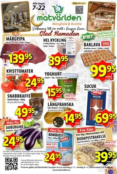 Matvärlden erbjudanden - Förhandsvisning av reklamblad från butik Matvärlden aktuell från 02.03.2026