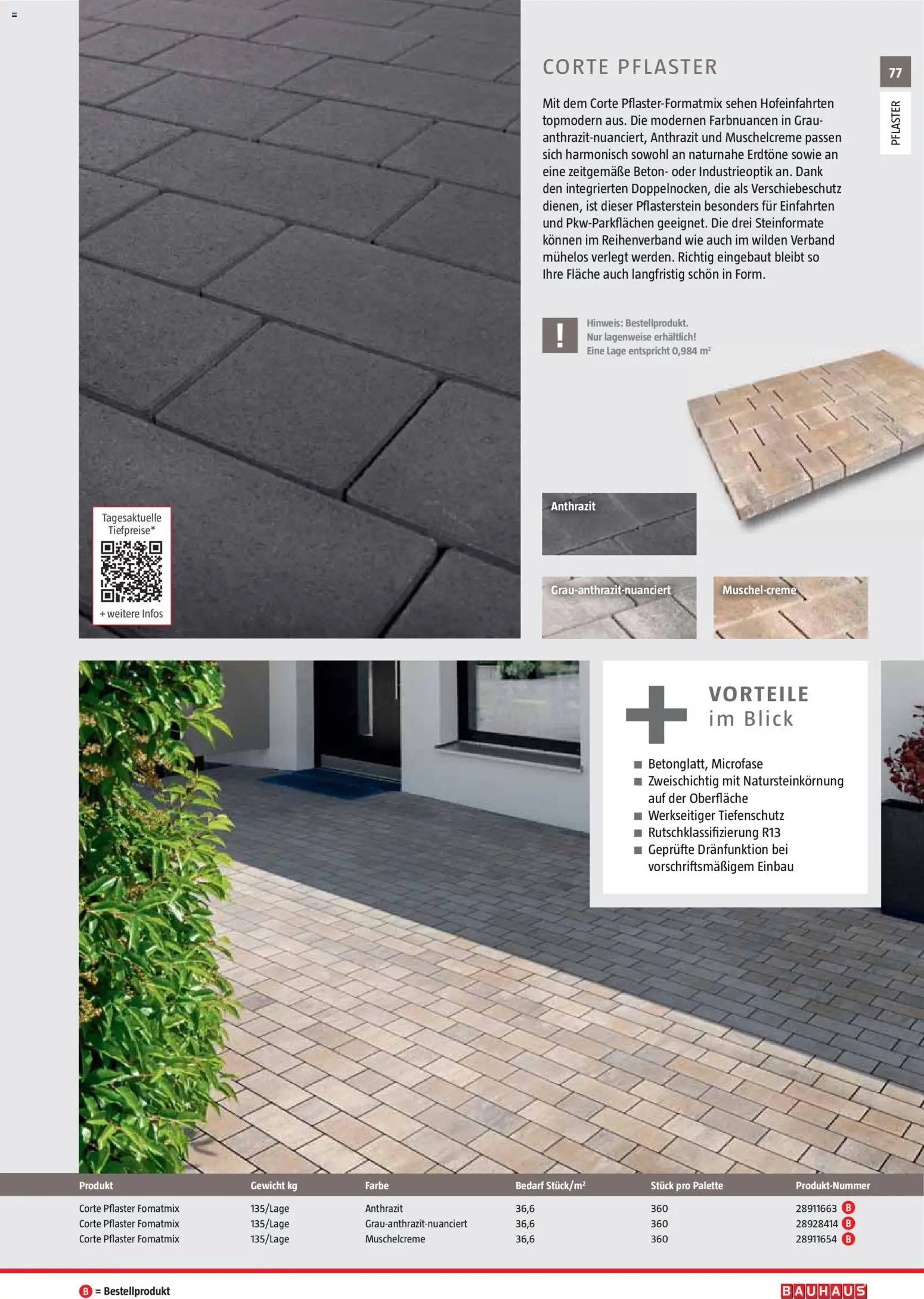 Bauhaus Gartenbaumaterialien 2026 – gültig ab 02.03.2026 | Seite: 77 | Produkte: Gewicht