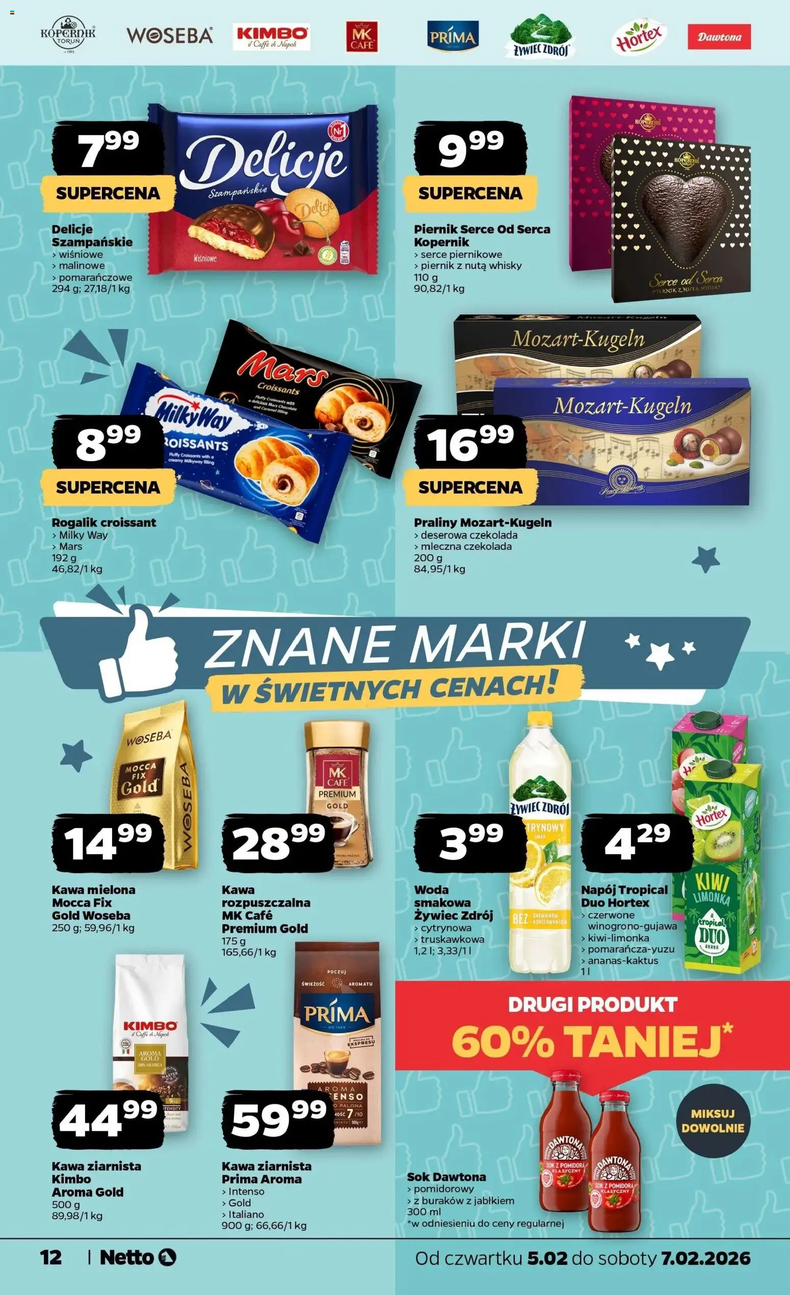Netto gazetka - Spożywcza od 05.02.2026 | Strona: 12 | Produkty: Limonka, Praliny, Kawa, Whisky