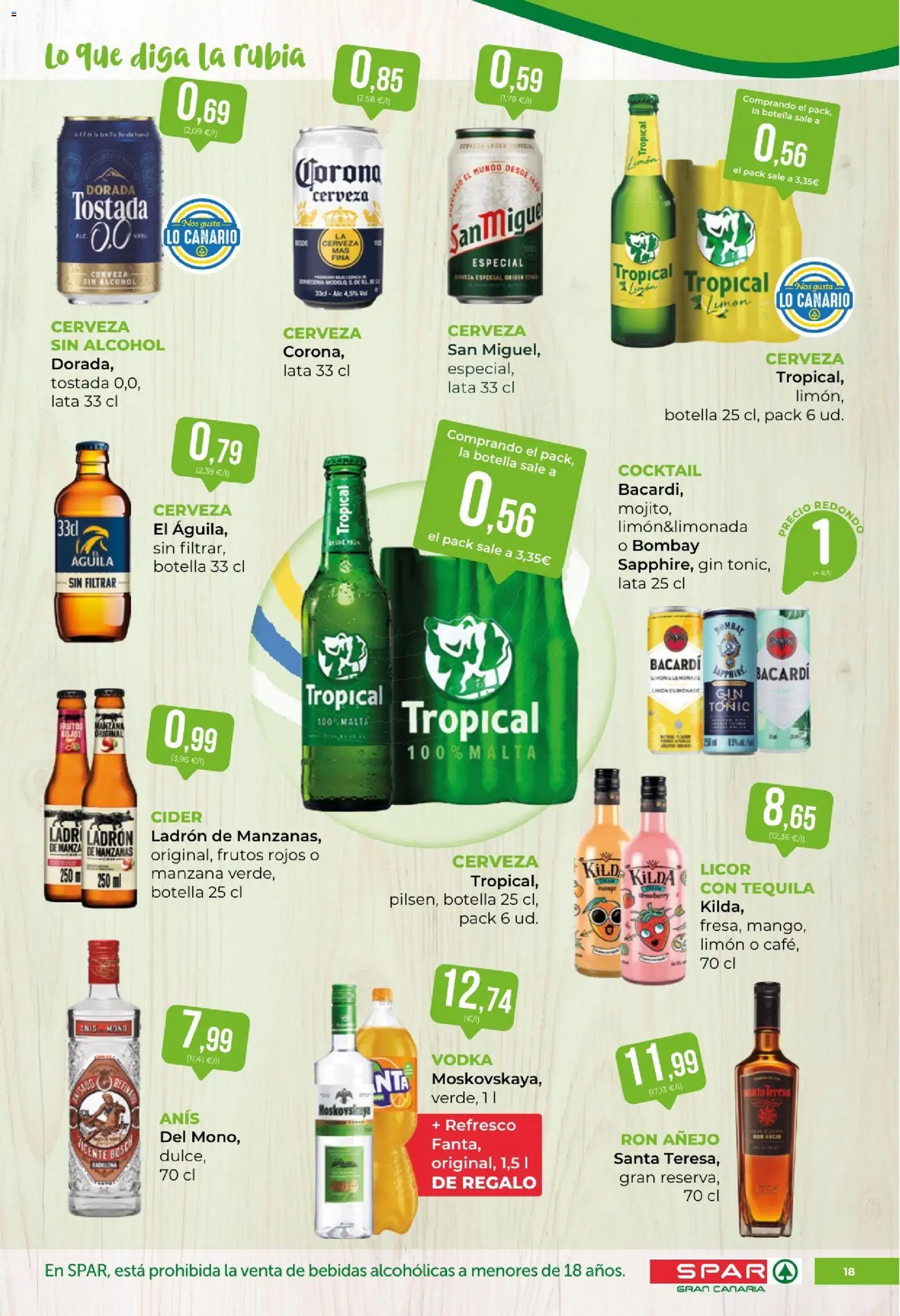 Spar - folleto │ válido desde el 20.03.2026 | Página: 18 | Productos: Licor, Cerveza sin alcohol, Manzanas, Manzana