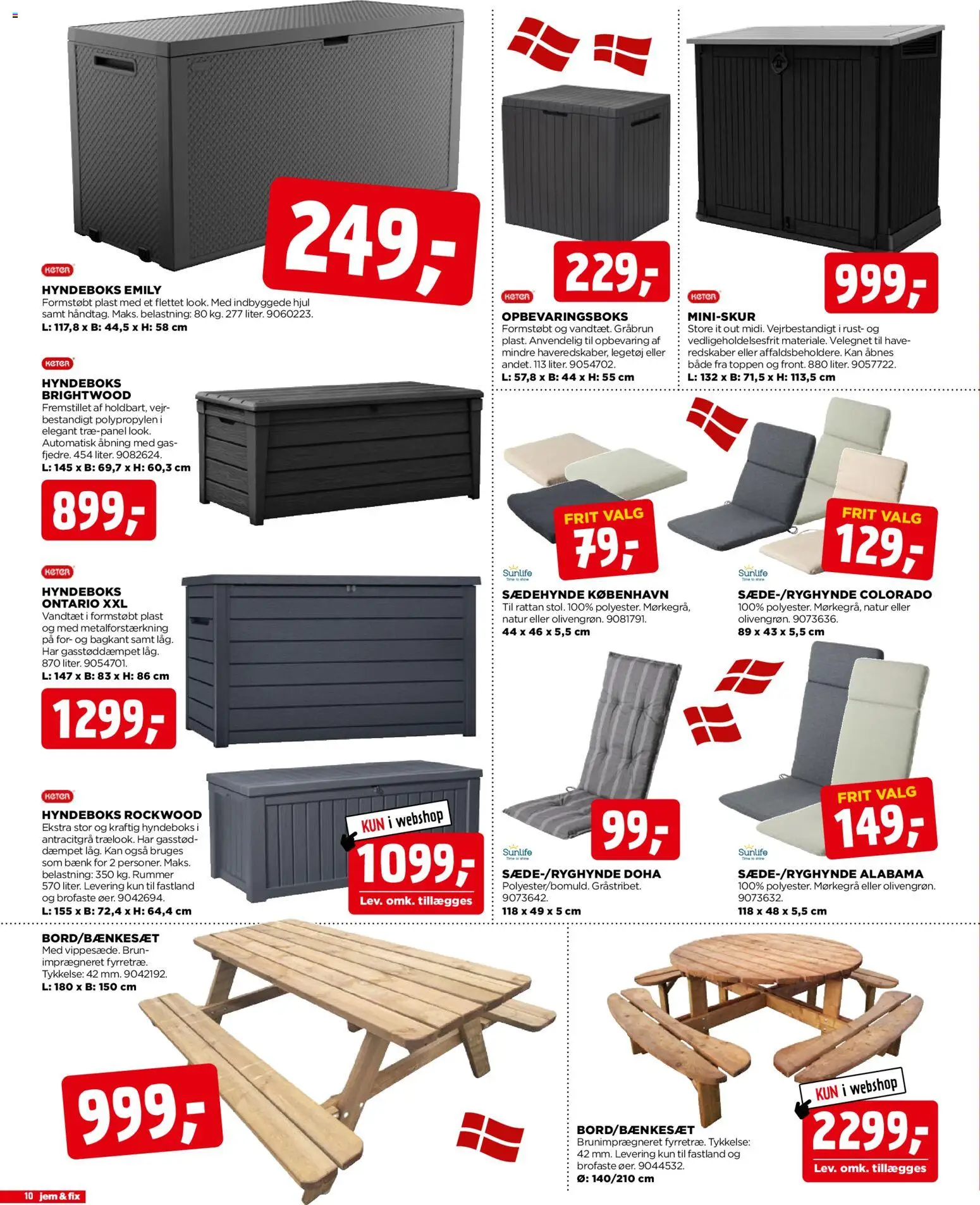 Jem & fix tilbudsavis – gyldig fra 08.03.2026 | Side: 10 | Produkter: Søm, Bænk