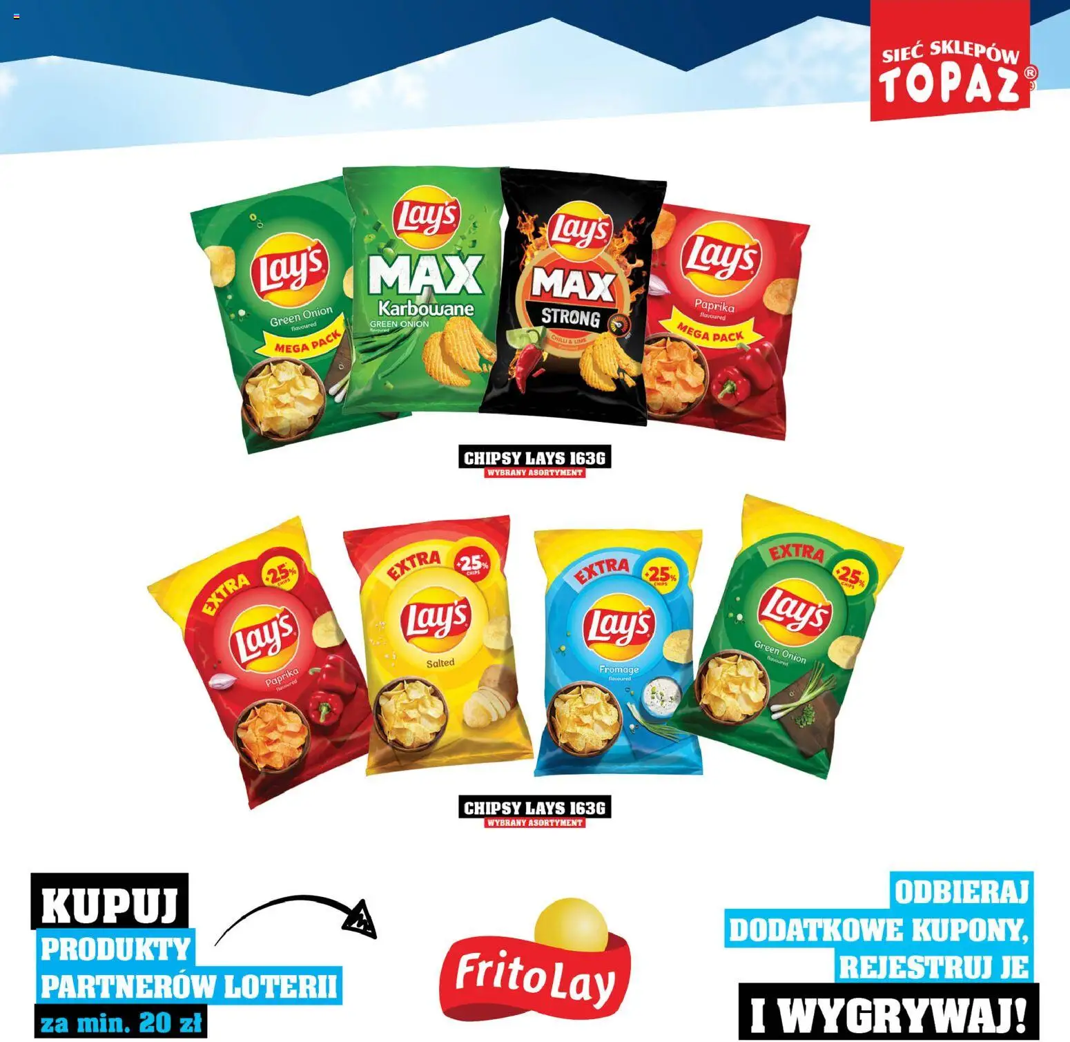 Topaz Gazetka - Katalog Produktów Objętych Loterią od 01.12.2025 | Strona: 61 | Produkty: Chipsy, Lays
