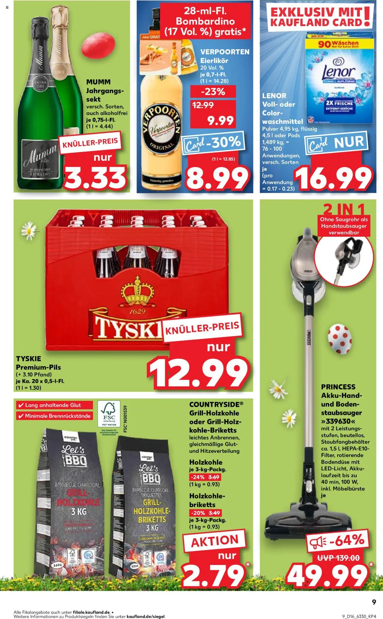 Kaufland - Hamburg, Bergedorfer Straße 106 - gültig ab dem 17.04.2025 | Seite: 9 | Produkte: Lenor, Grill, Tyskie, Waschmittel