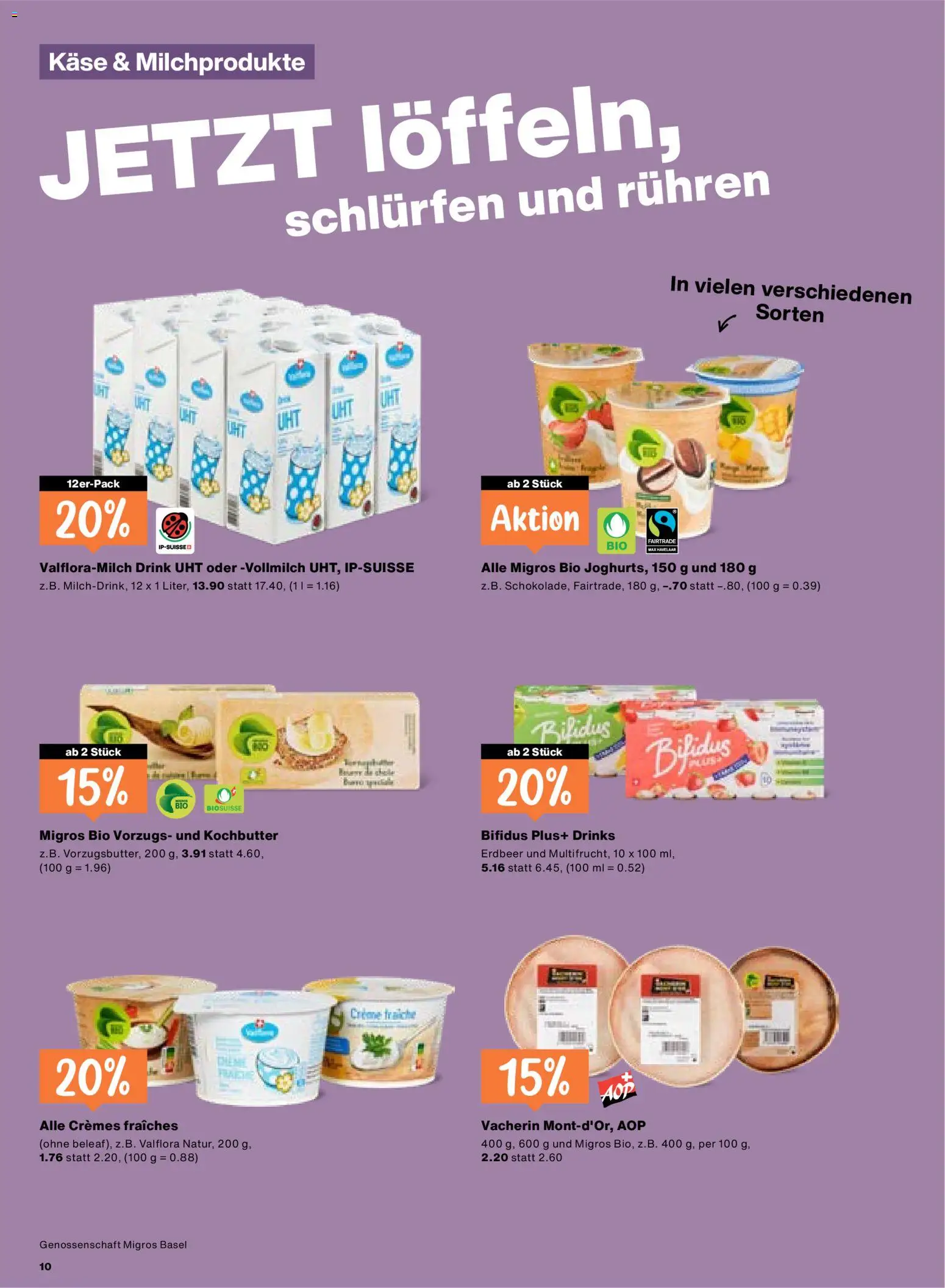 Migros Aktionen – gültig ab 26.02.2026 | Seite: 10 | Produkte: Butter, Käse, Creme