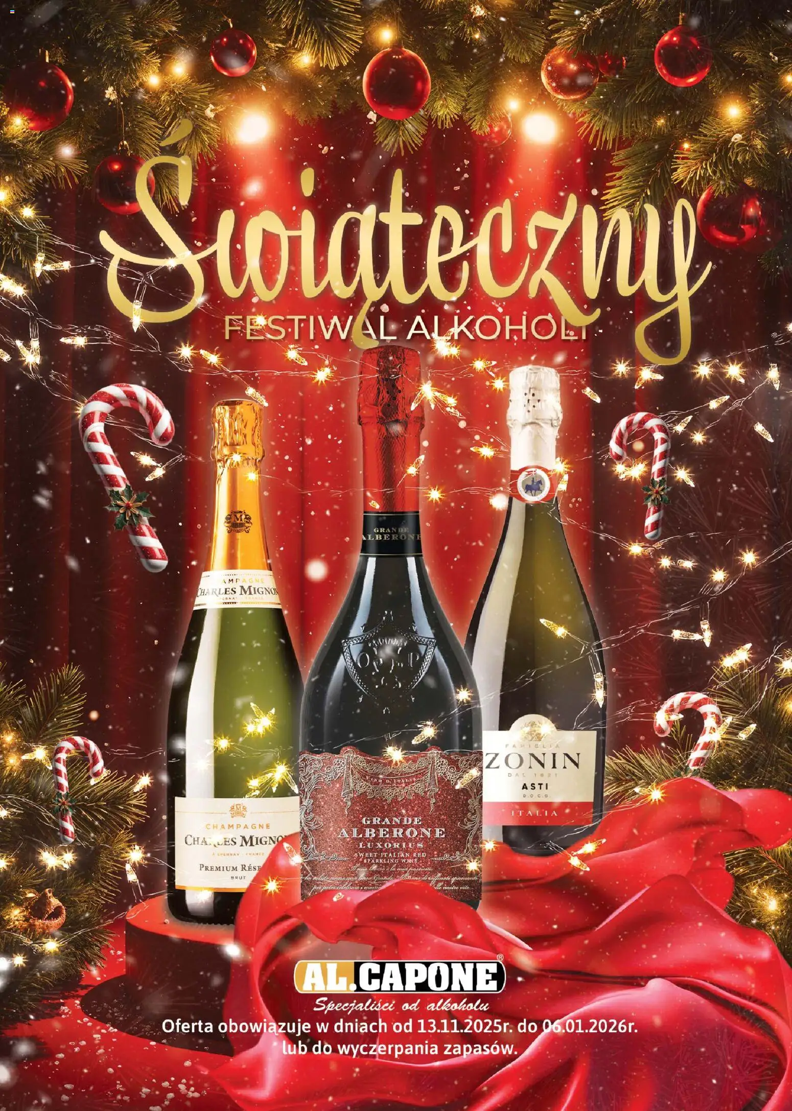 Al.Capone Gazetka od 13.11.2025 | Strona: 1 | Produkty: Champagne