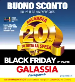 Anteprima del volantino Galassia Black Friday catalogo valido a partire dal 26.11.2025