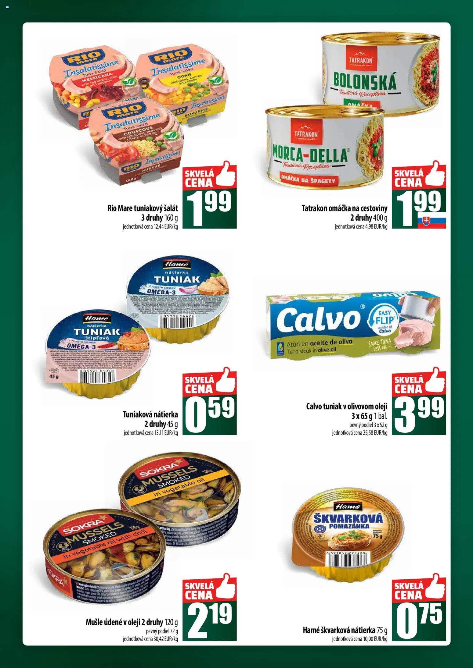 Nové COOP Jednota akcie – leták je platný od 23.10.2025 | Strana: 32 | Produkty: Tuniak, Rio Mare, Šalát, Omáčka