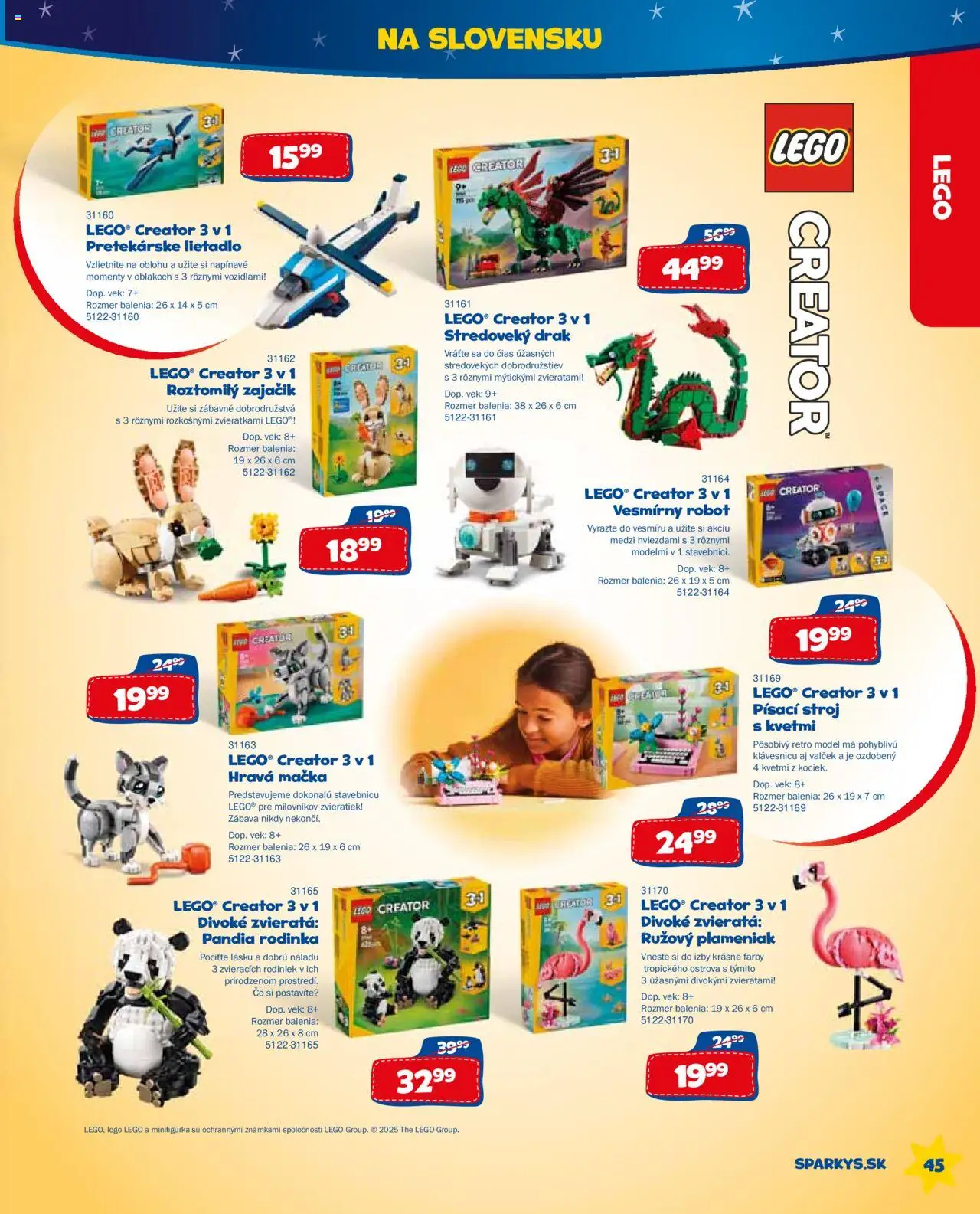 ALLTOYS letný katalóg │ platný od 26.06.2025 | Strana: 45 | Produkty: Robot, LEGO